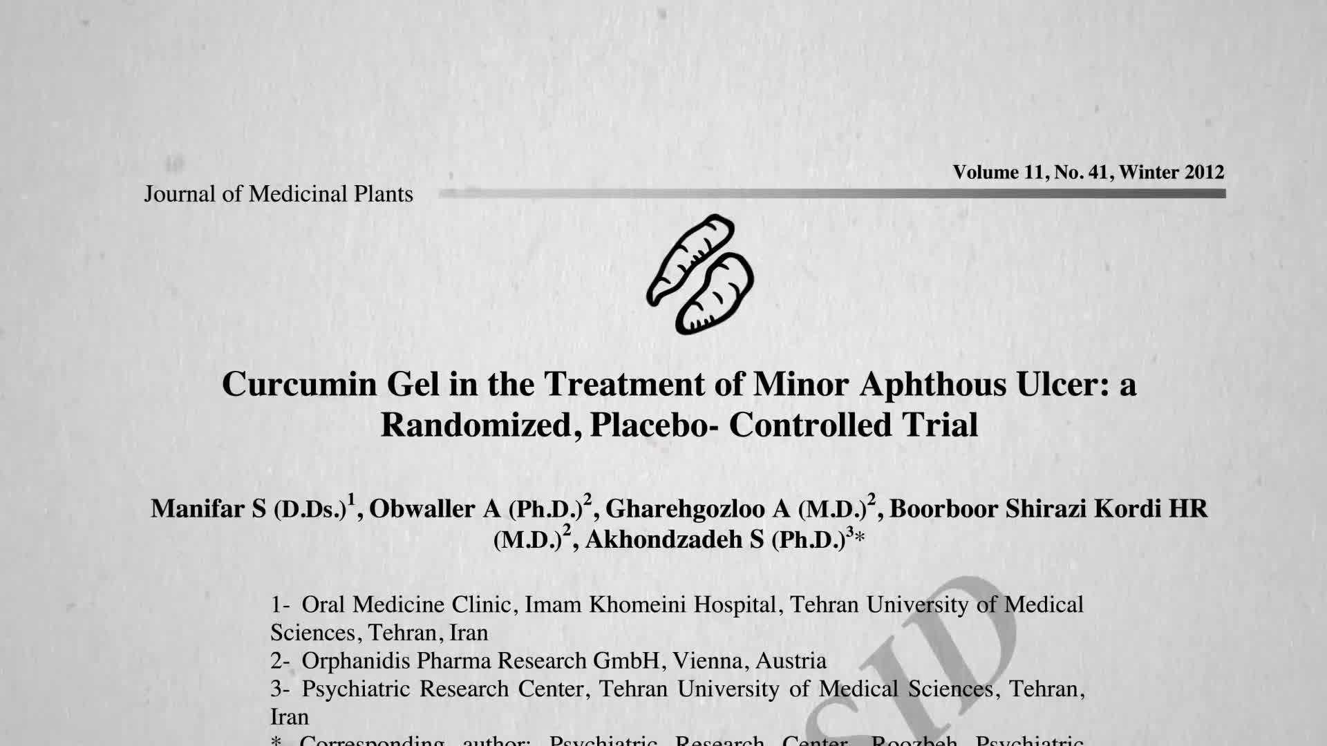 Turmeric gel can reduce canker sore pain and promote healing