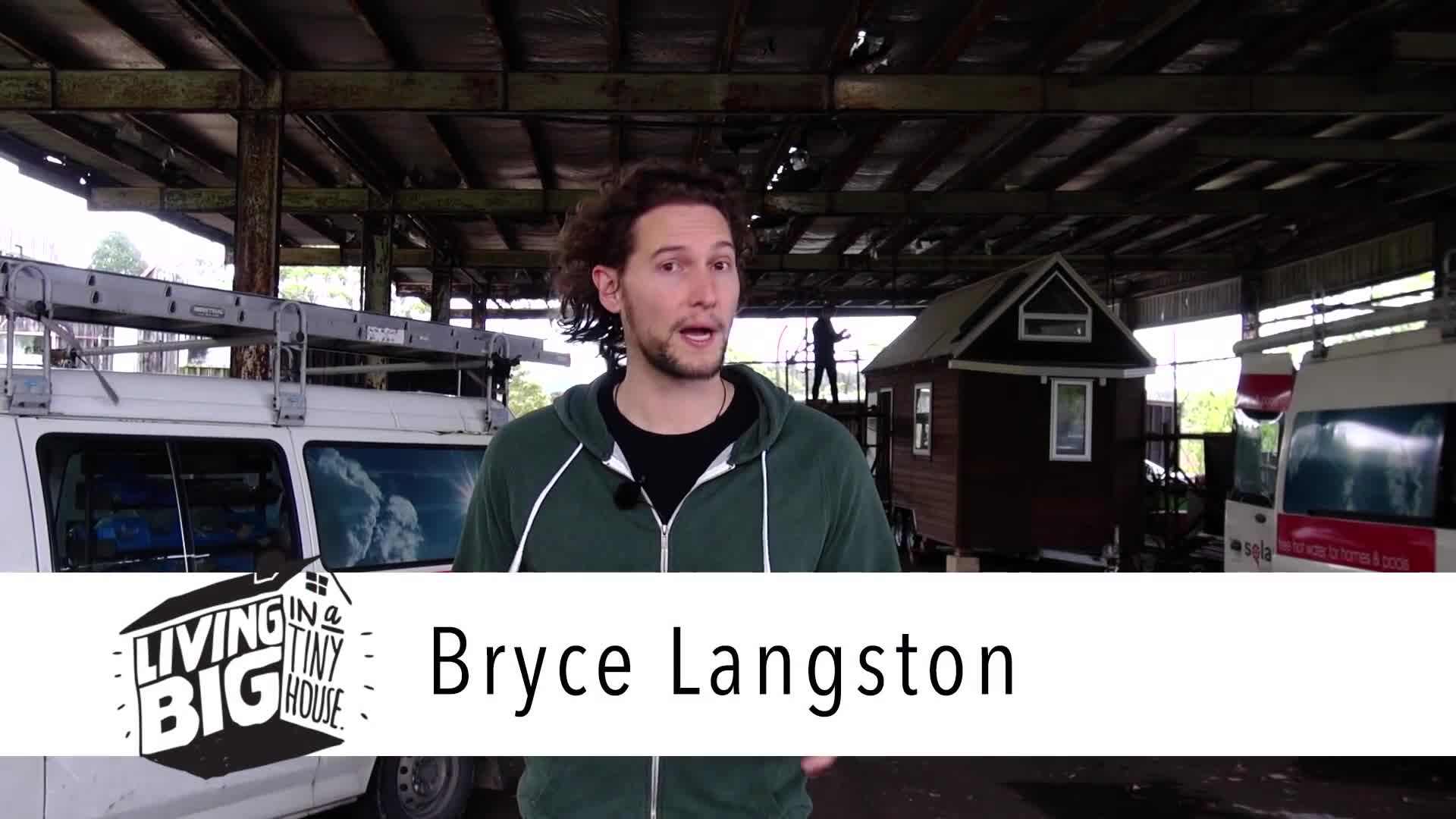 Solar panels on a tiny house