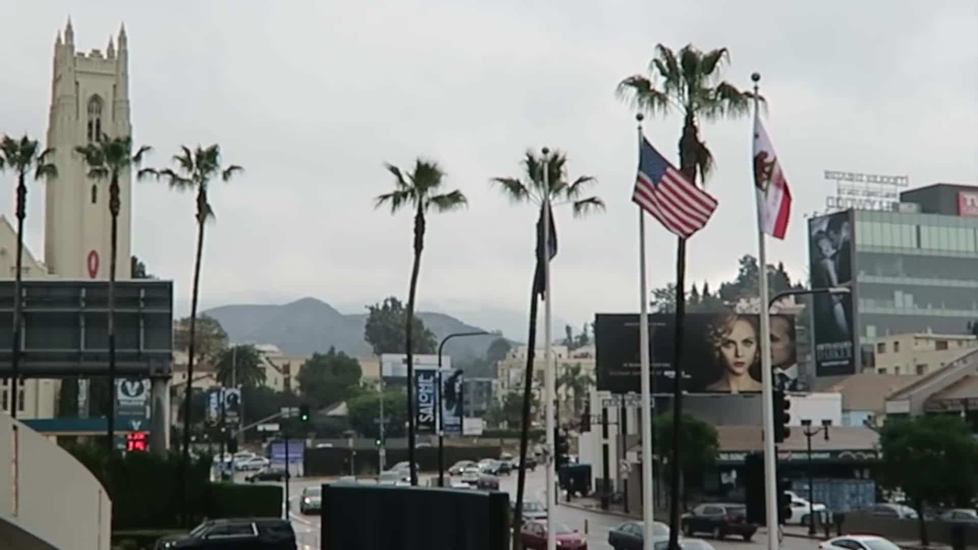 View of the Hollywood sign