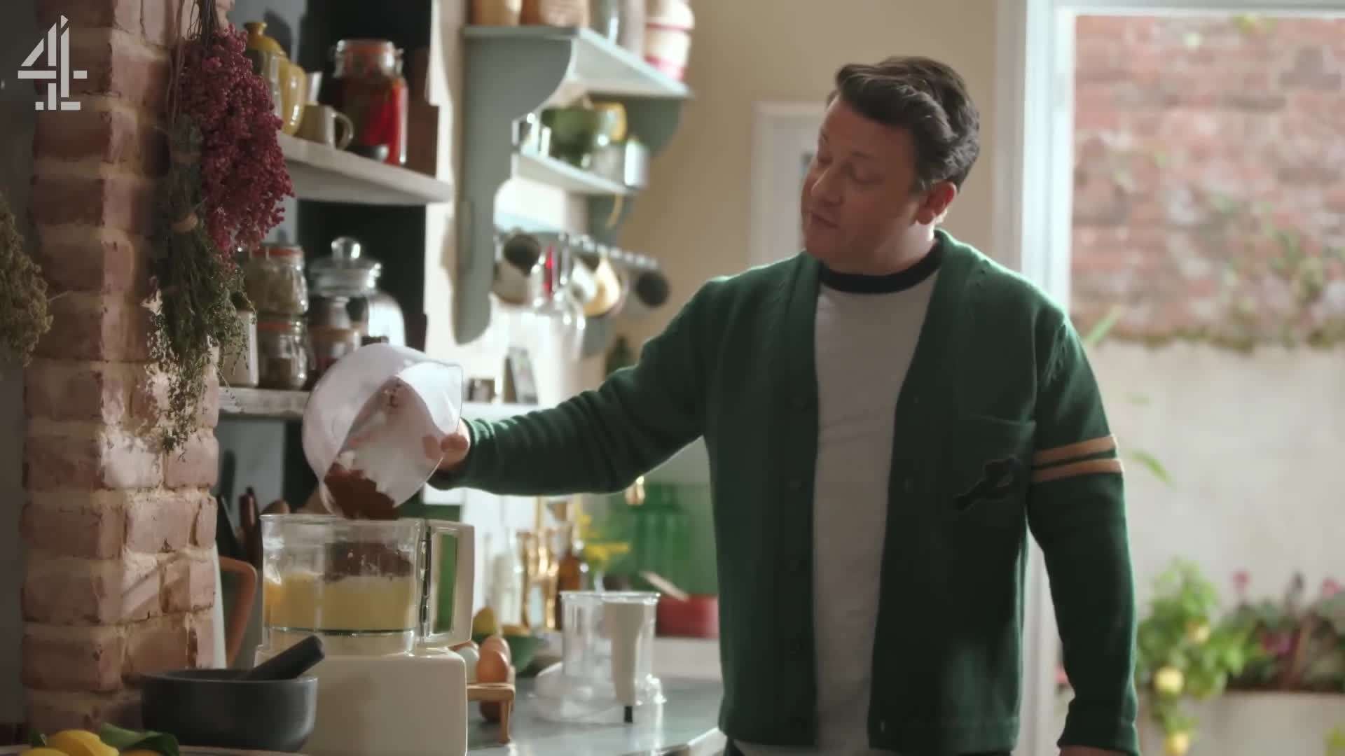 Creaming together butter and icing sugar