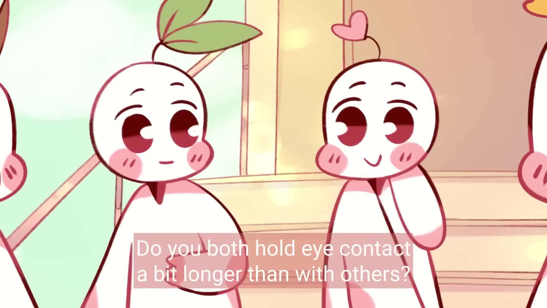 Prolonged eye contact can be a sign of sexual tension