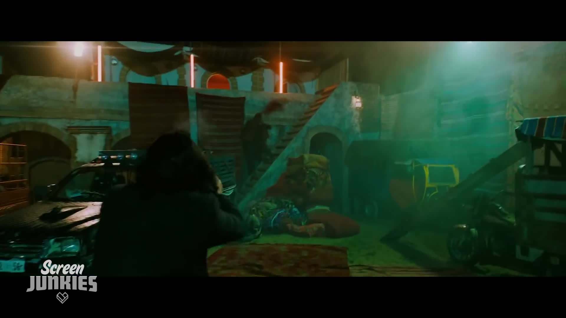 John Wick taking out goons to retrieve his old mustang