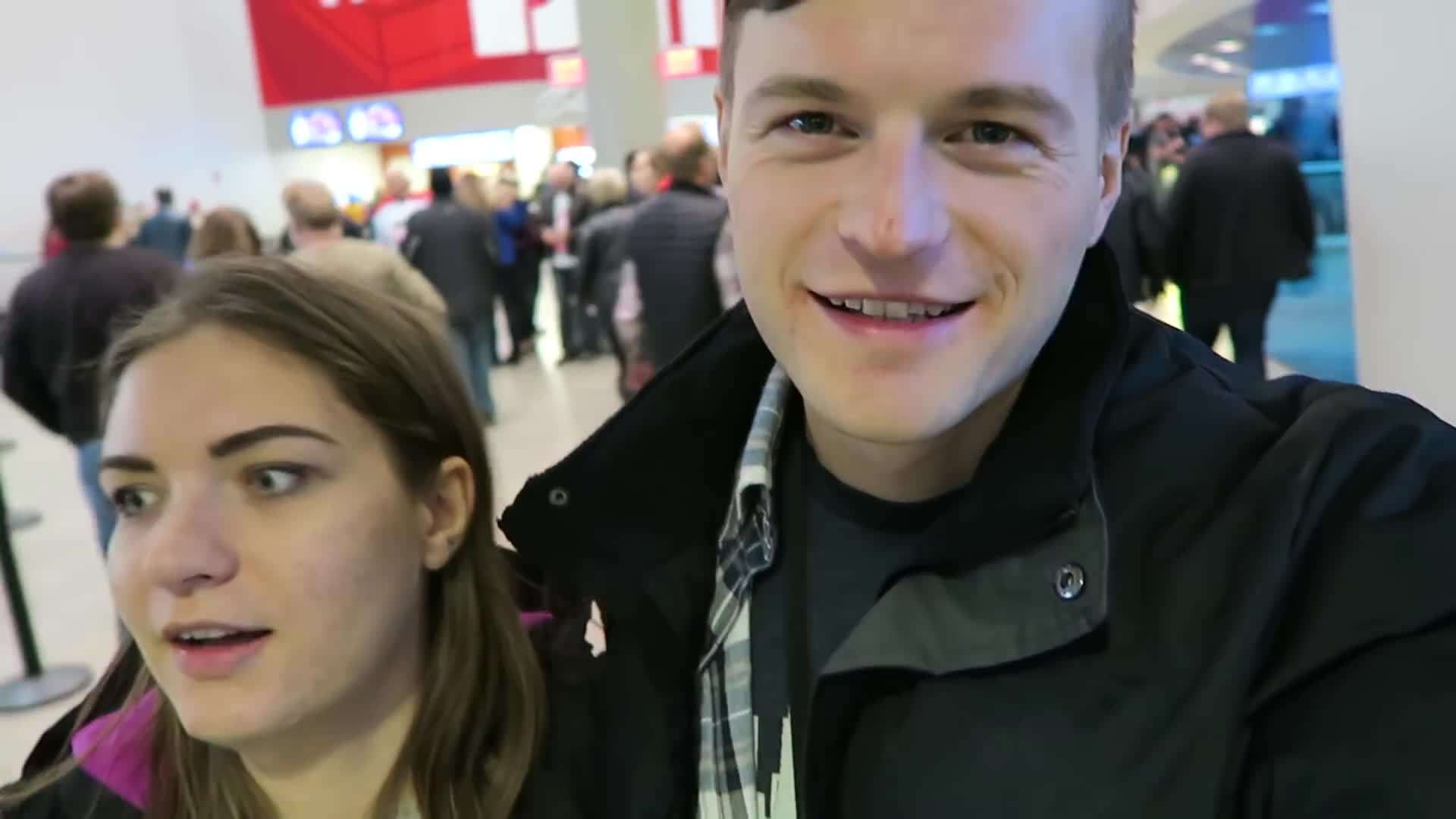 Cheering on the home team at the ice hockey game