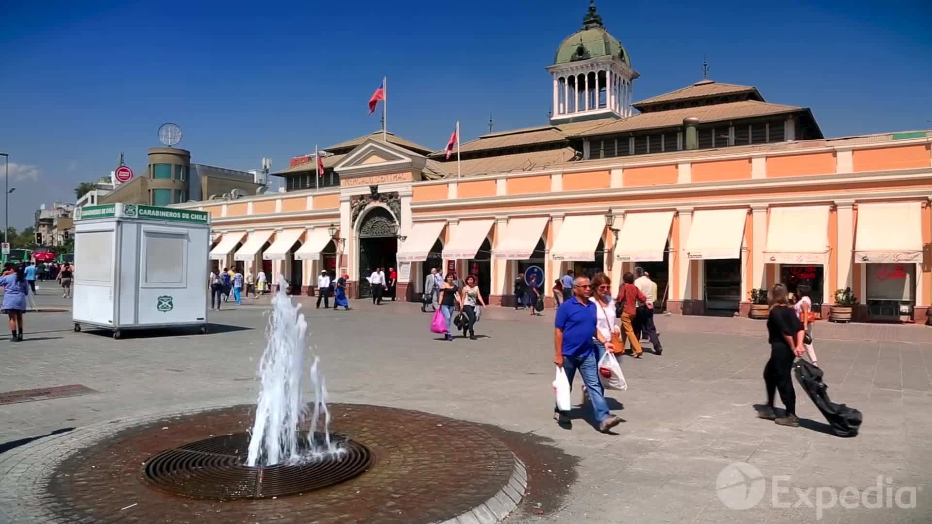 Historic market hall in Santiago