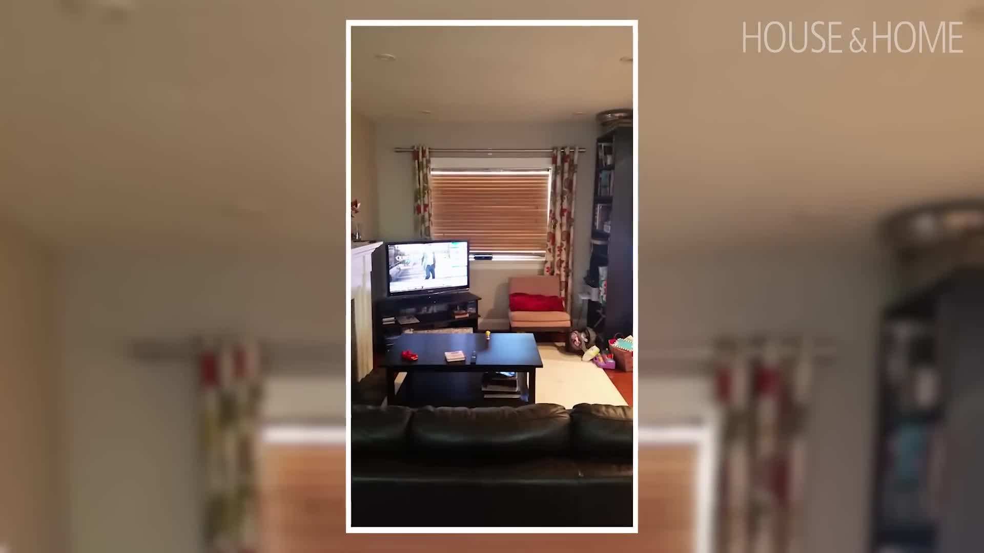 A photo of the small kitchen before the renovation