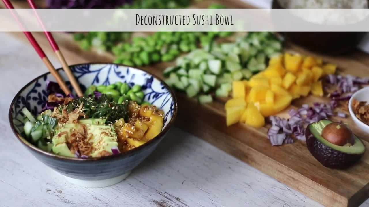 Deconstructed Sushi Bowl Ingredients