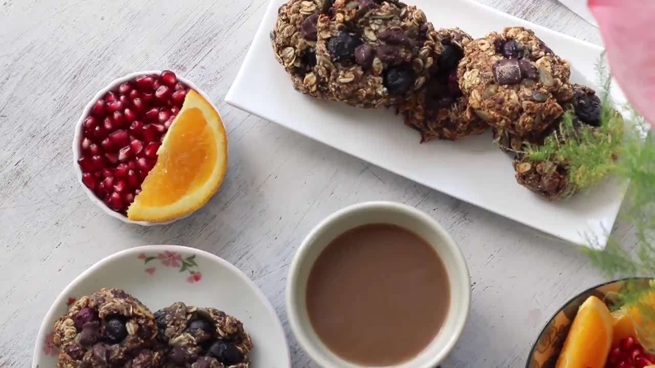 Blueberry Almond Breakfast Cookies