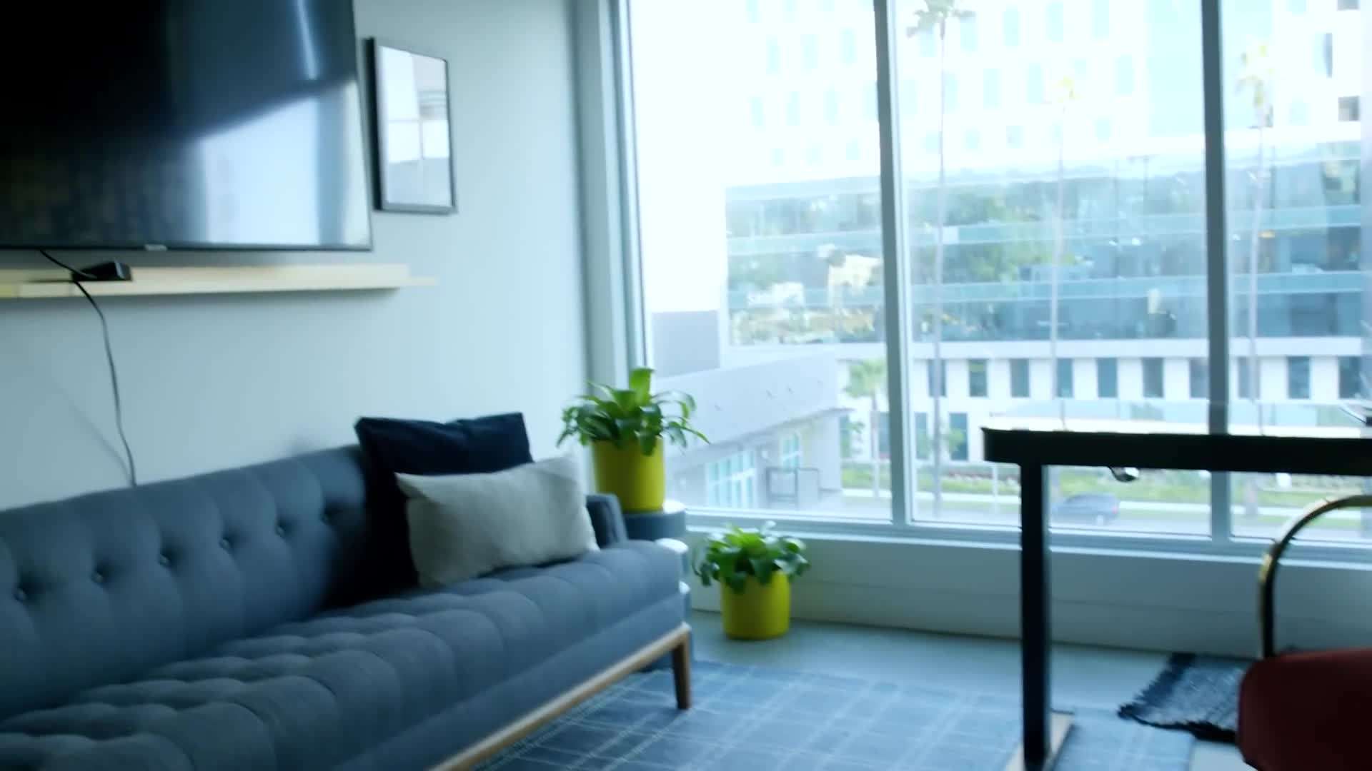 Lena's vibrant office space