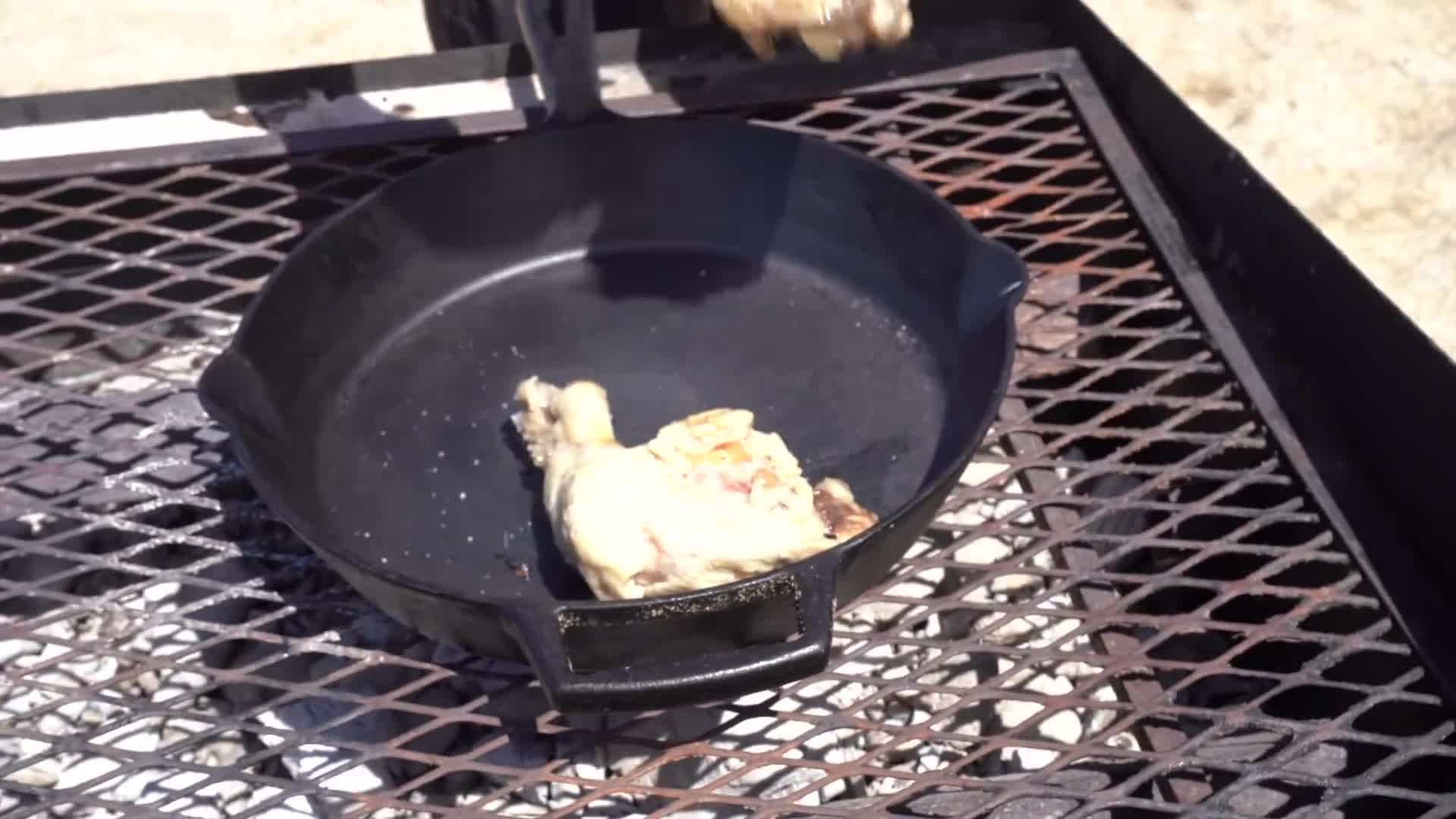 Cooking the Chicken and Sausage