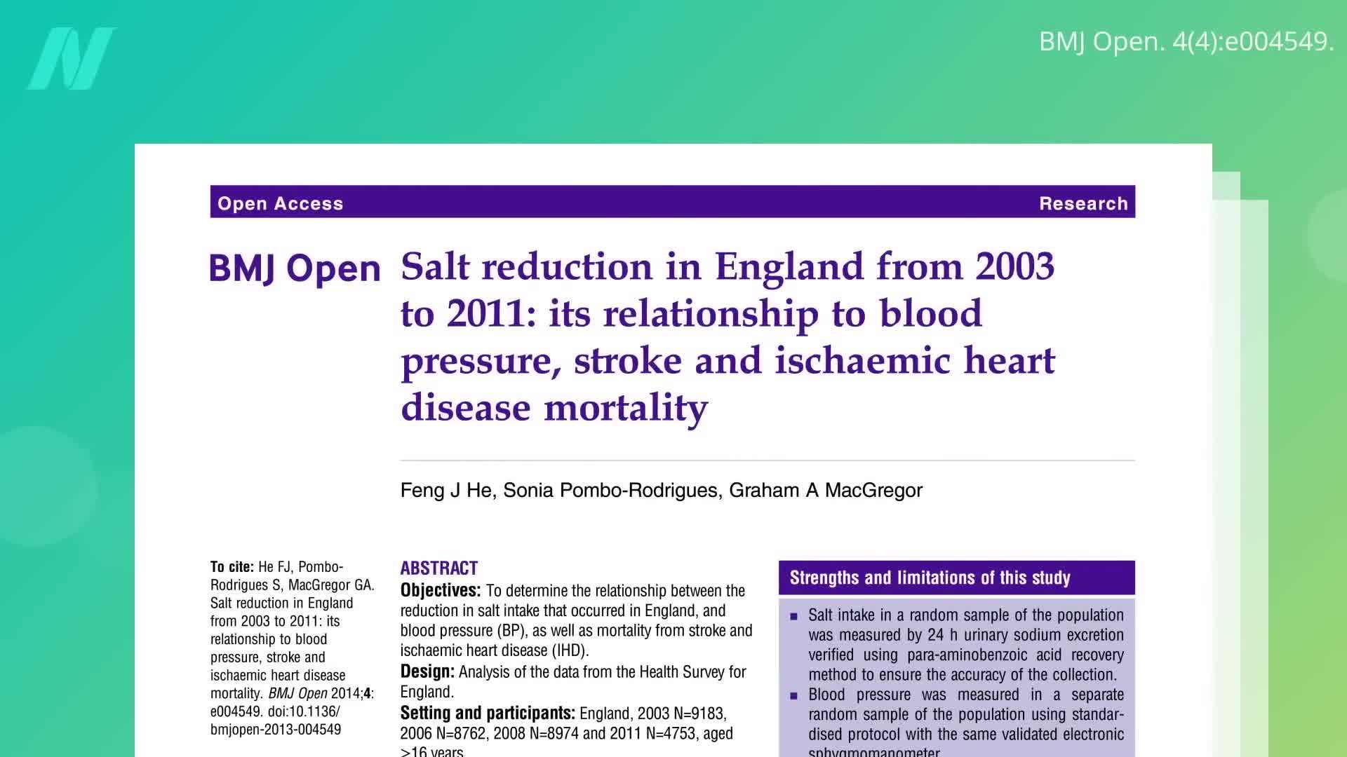 Impact of sodium reduction initiatives in England