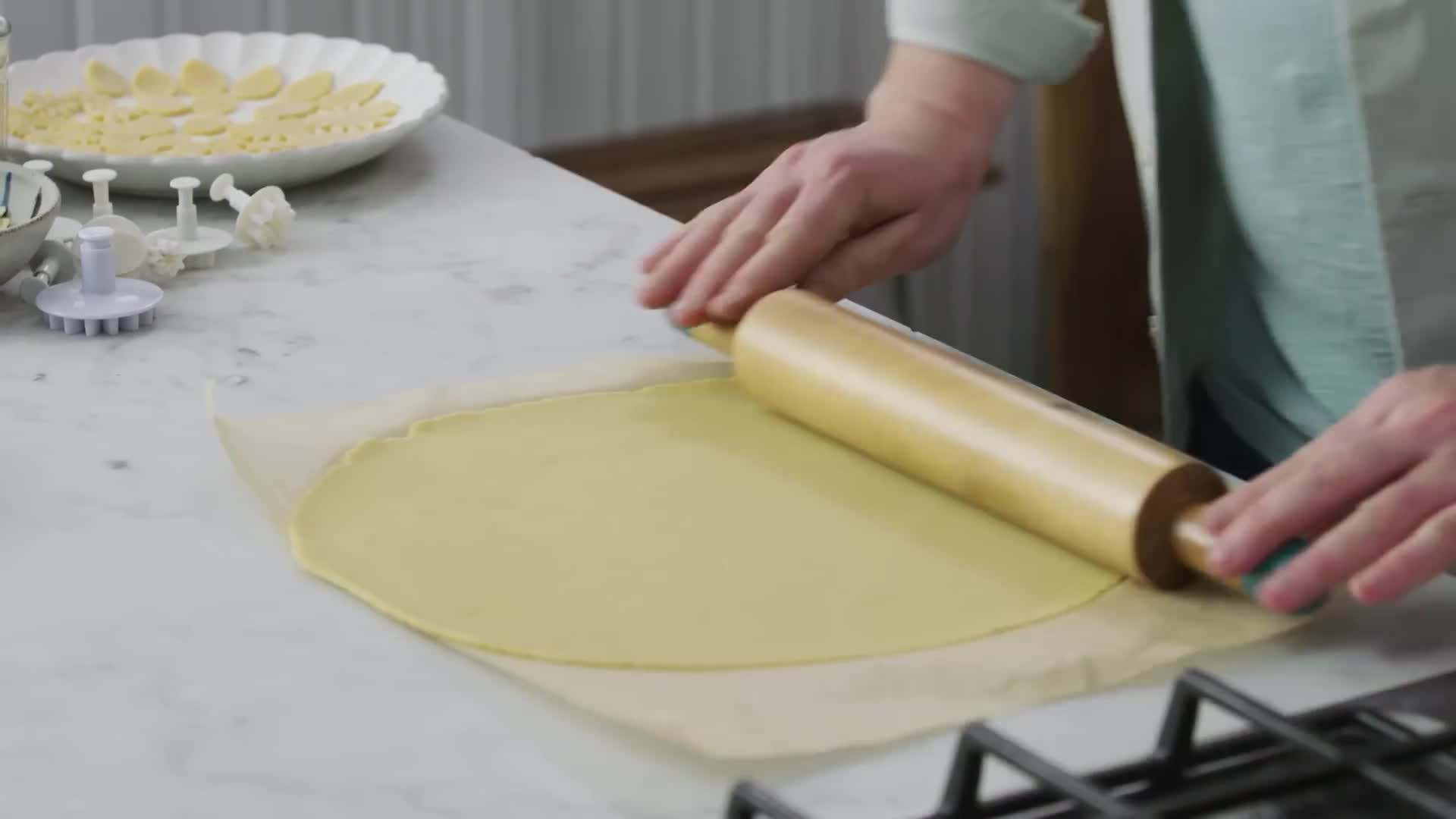 Rolling out the pastry