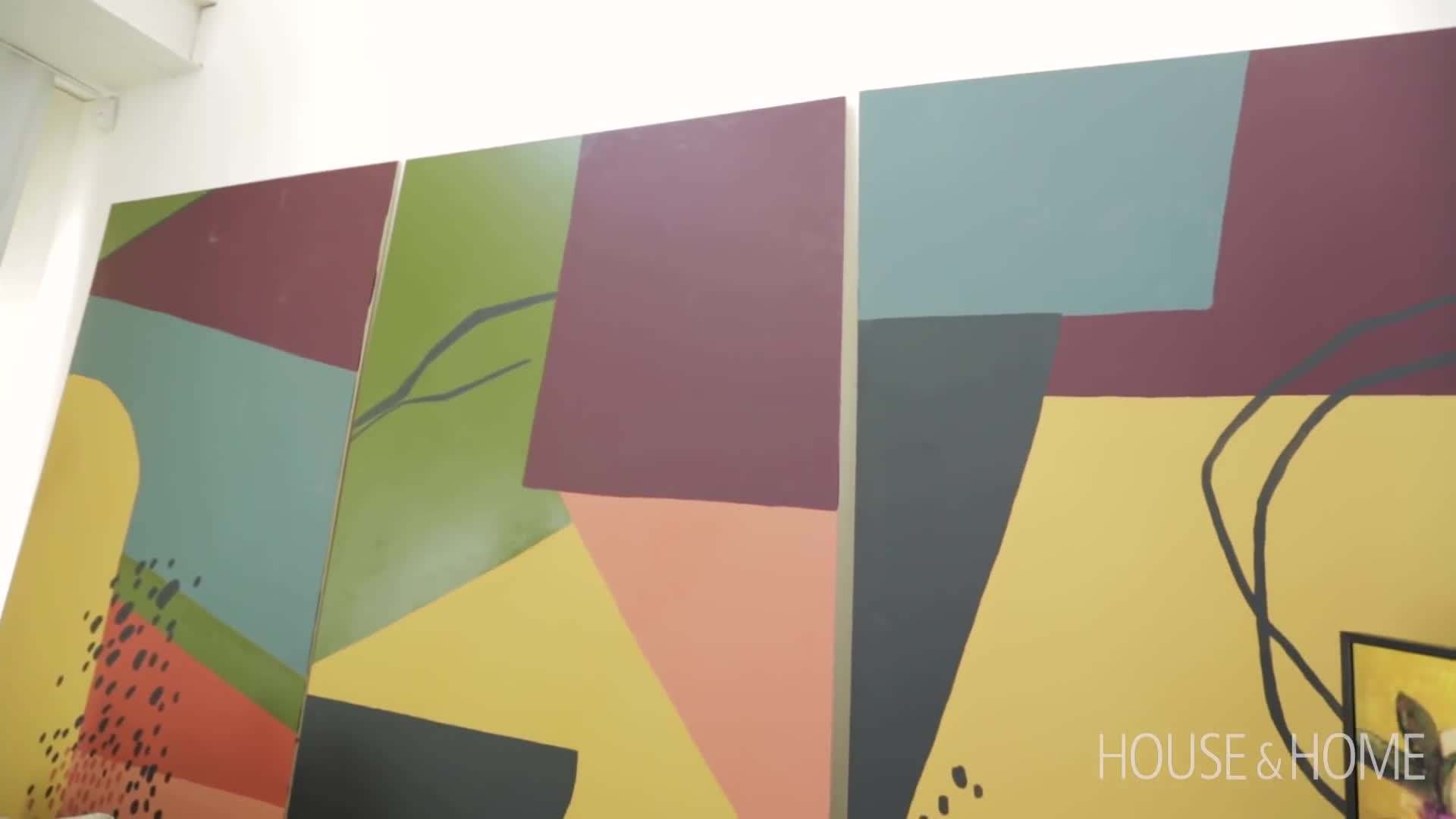 Large Painted Plywood Artwork