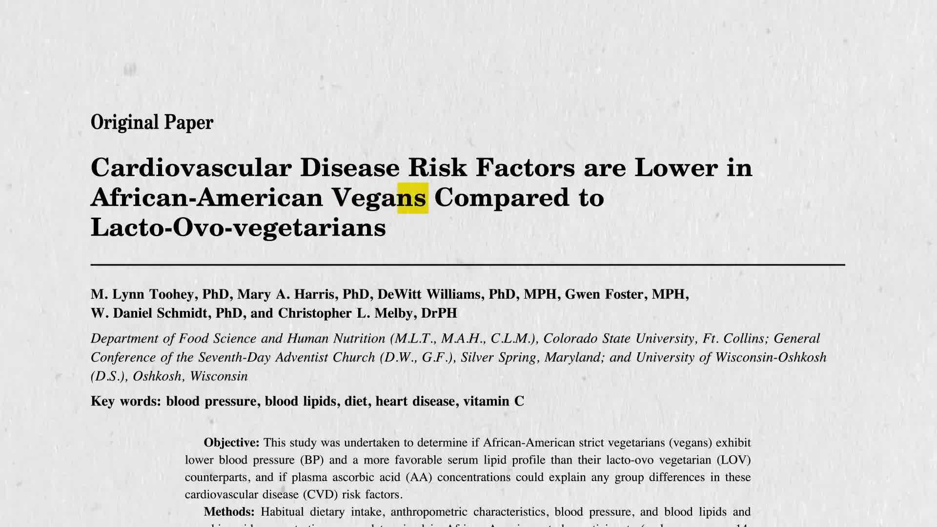 Impact of Plant-Based Diet on Health