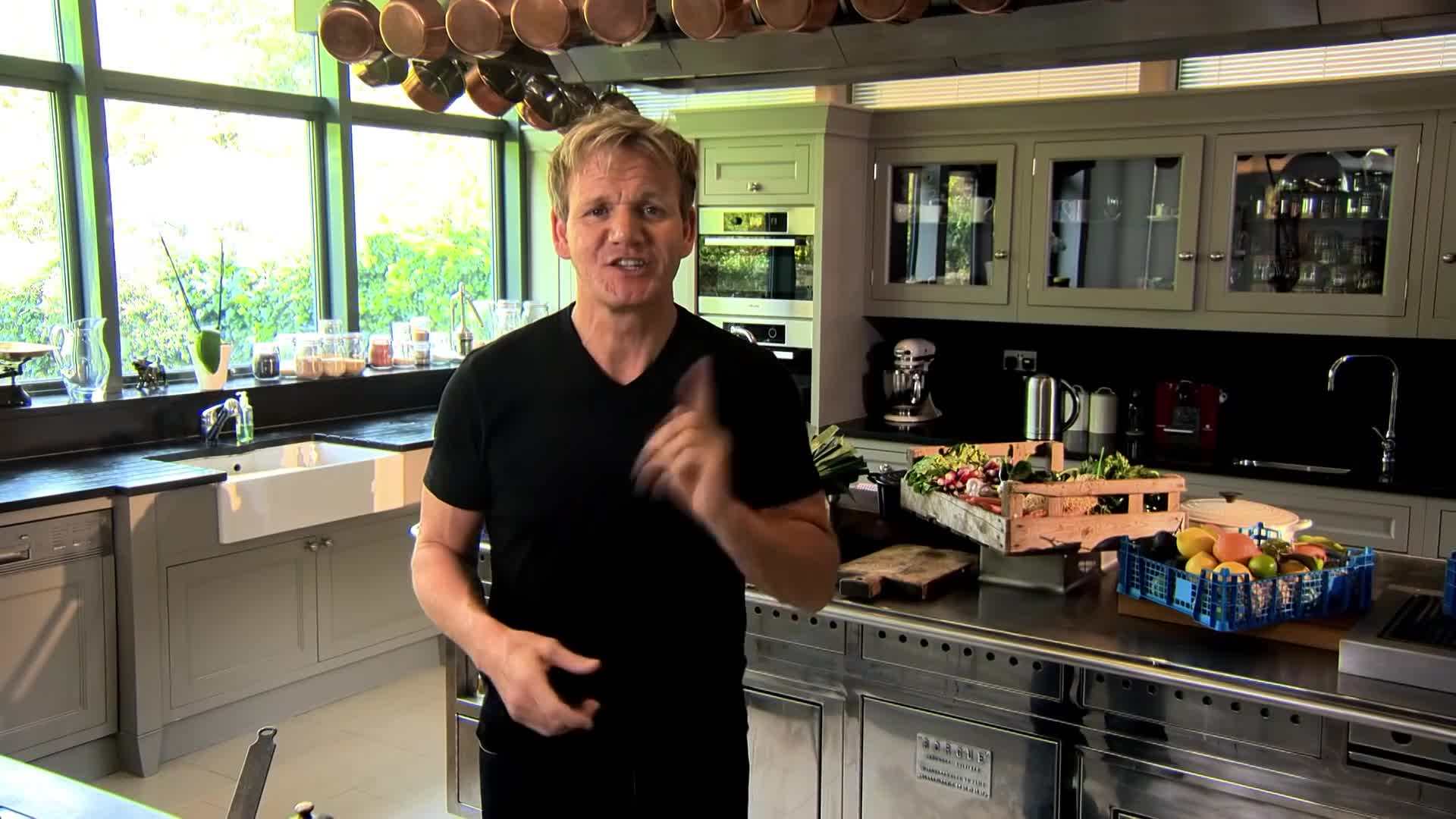 Mixing the batter for blueberry and ricotta pancakes