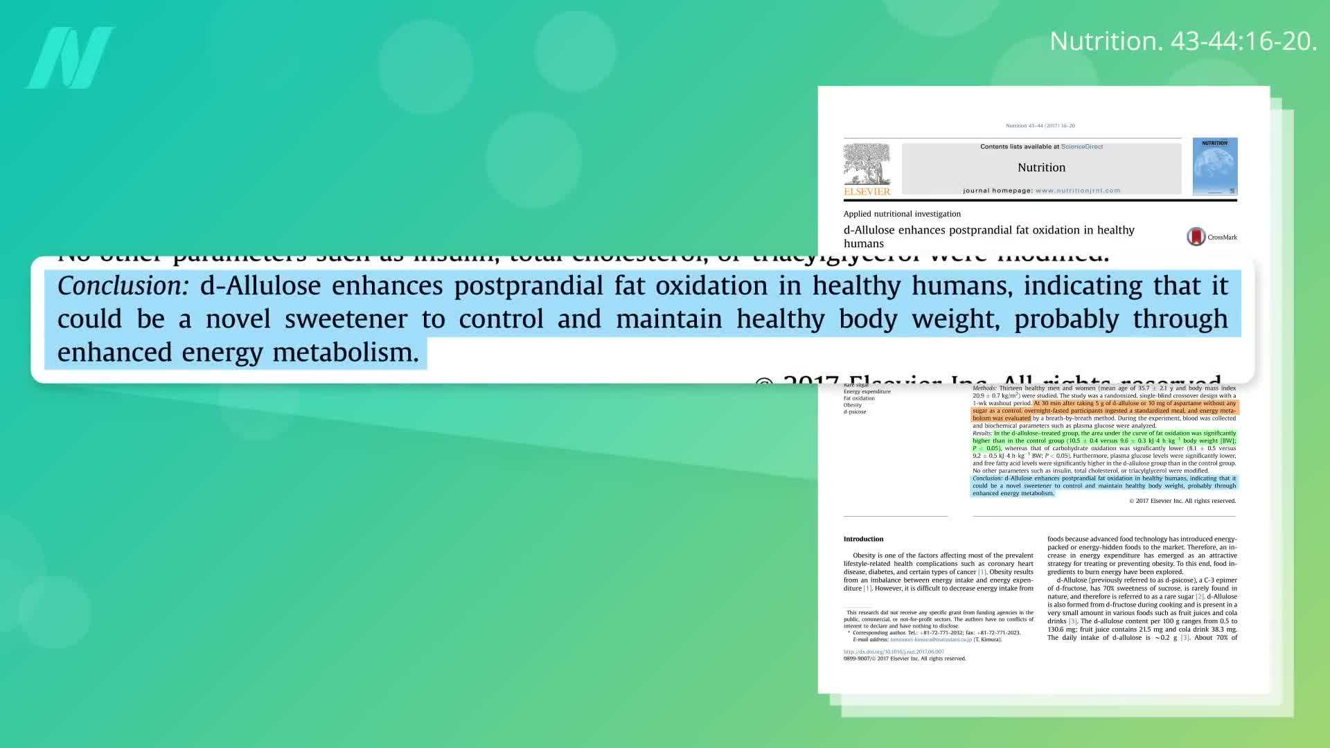 Allulose and Fat Burning