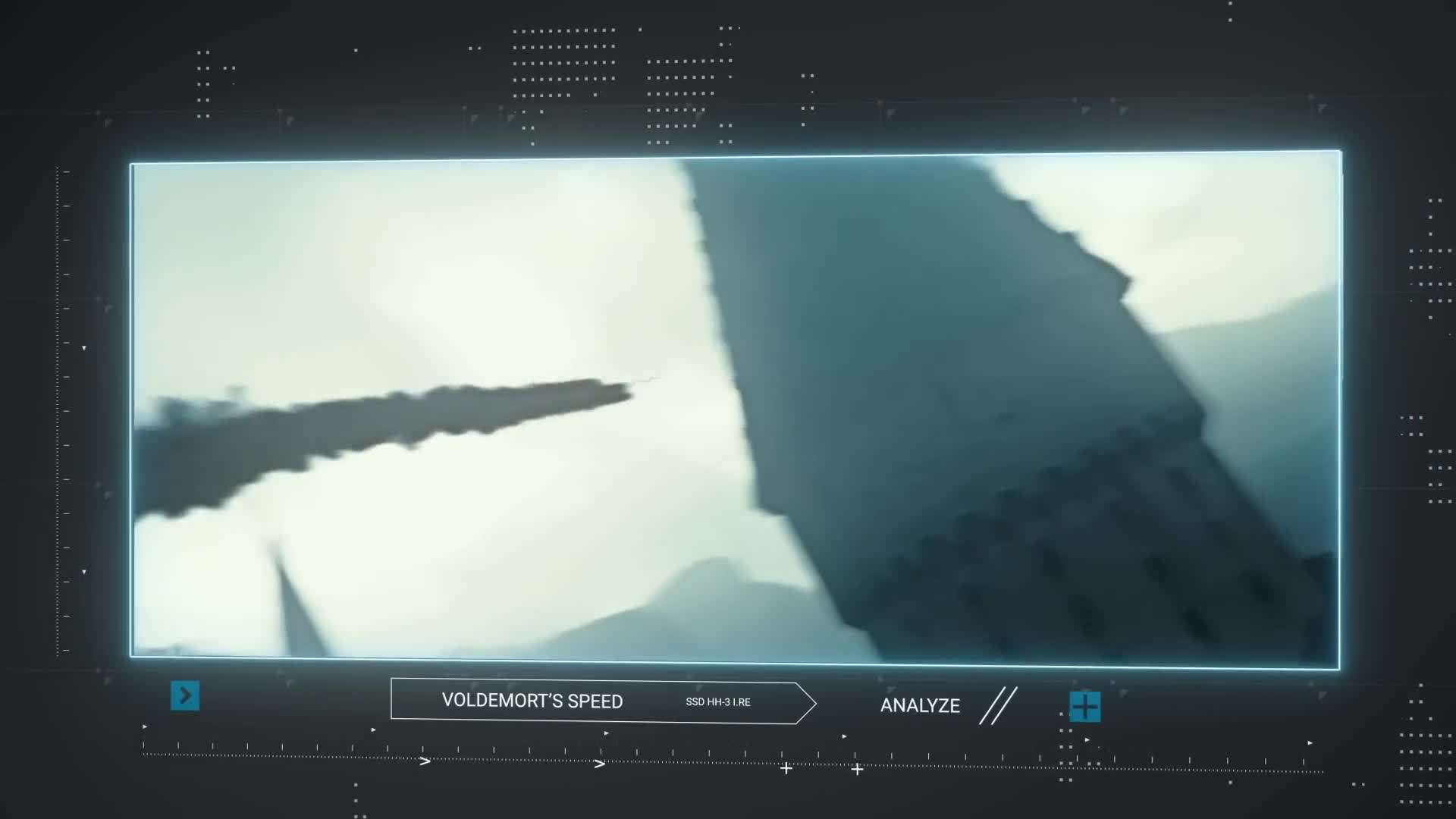 Voldemort flying past Hogwarts