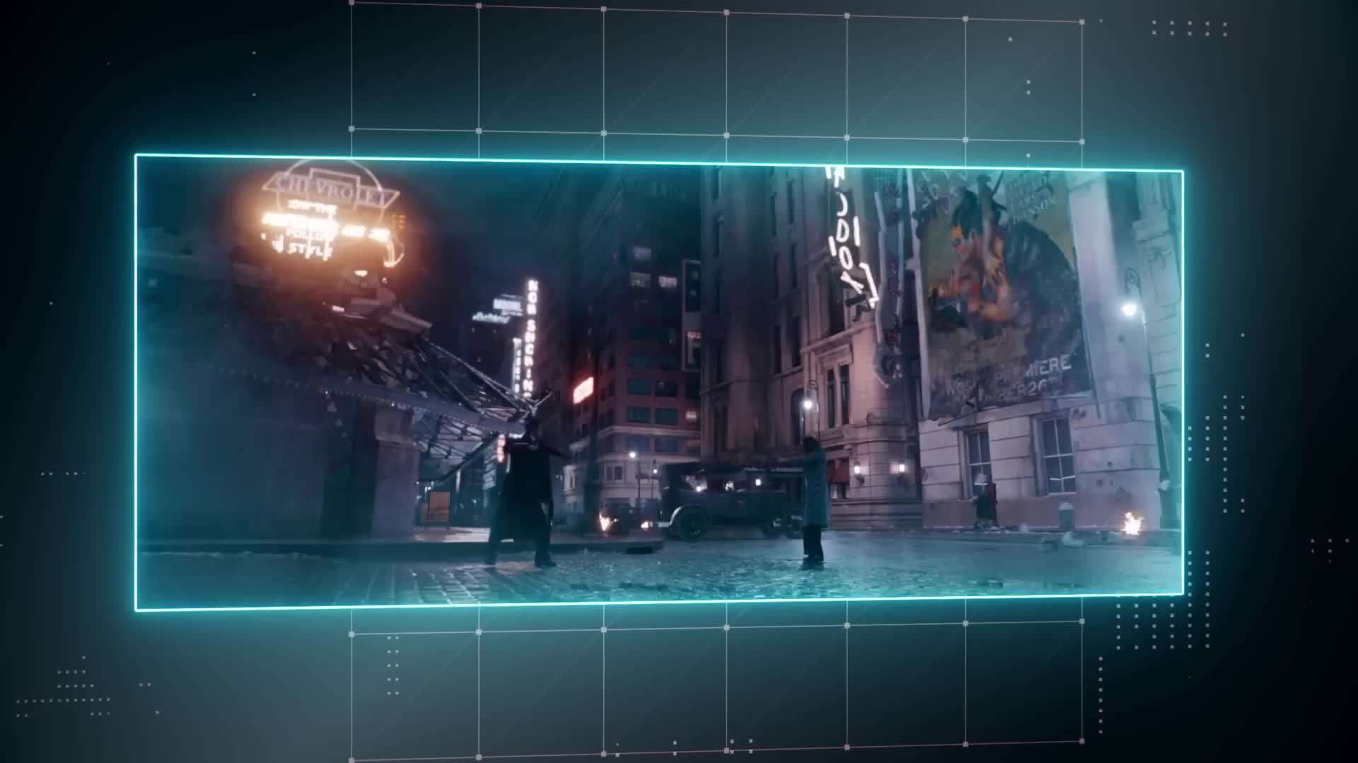 Grindelwald throwing a car at Tina