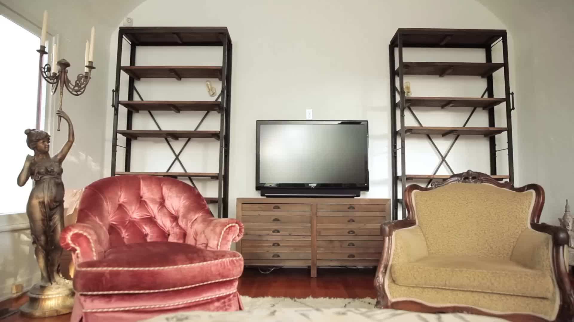 Tall Shelves for Media Wall