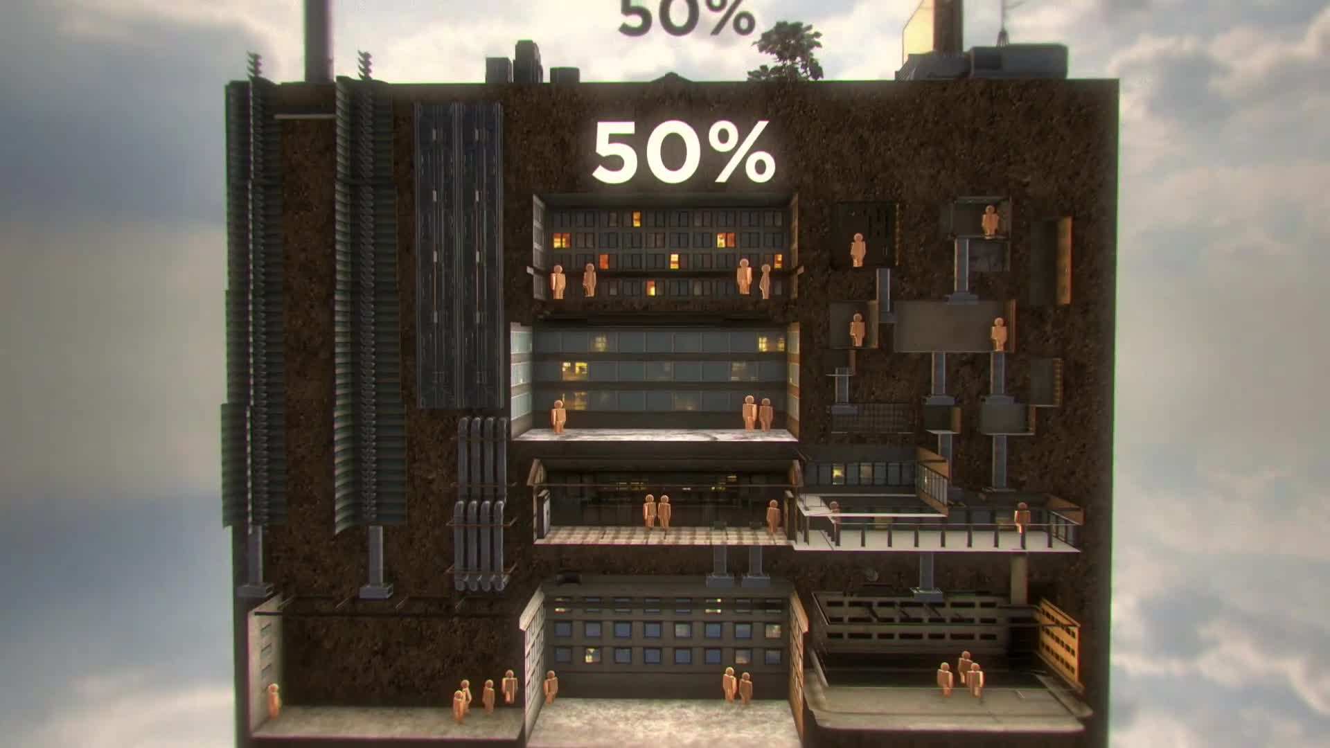 Underground living units and parks