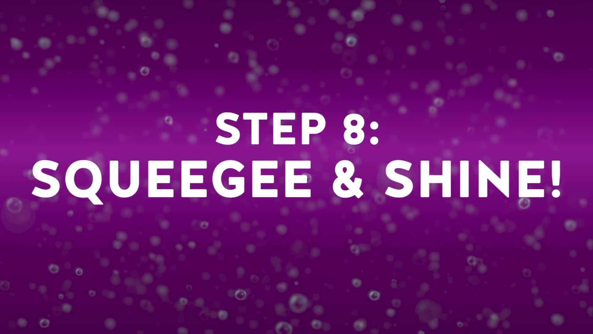 Rinsing and final touches