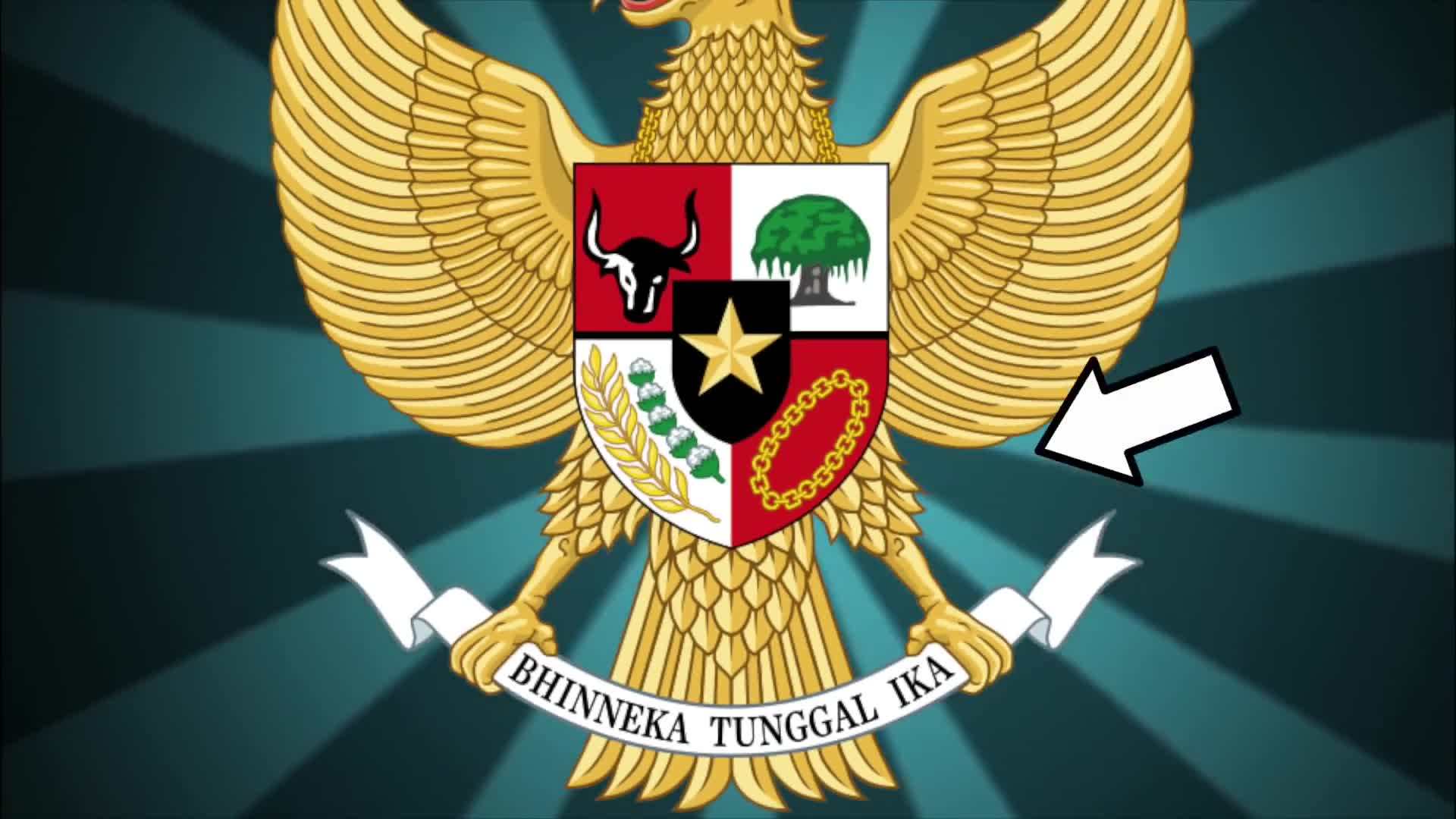 Garuda Emblem on Indonesia's Flag