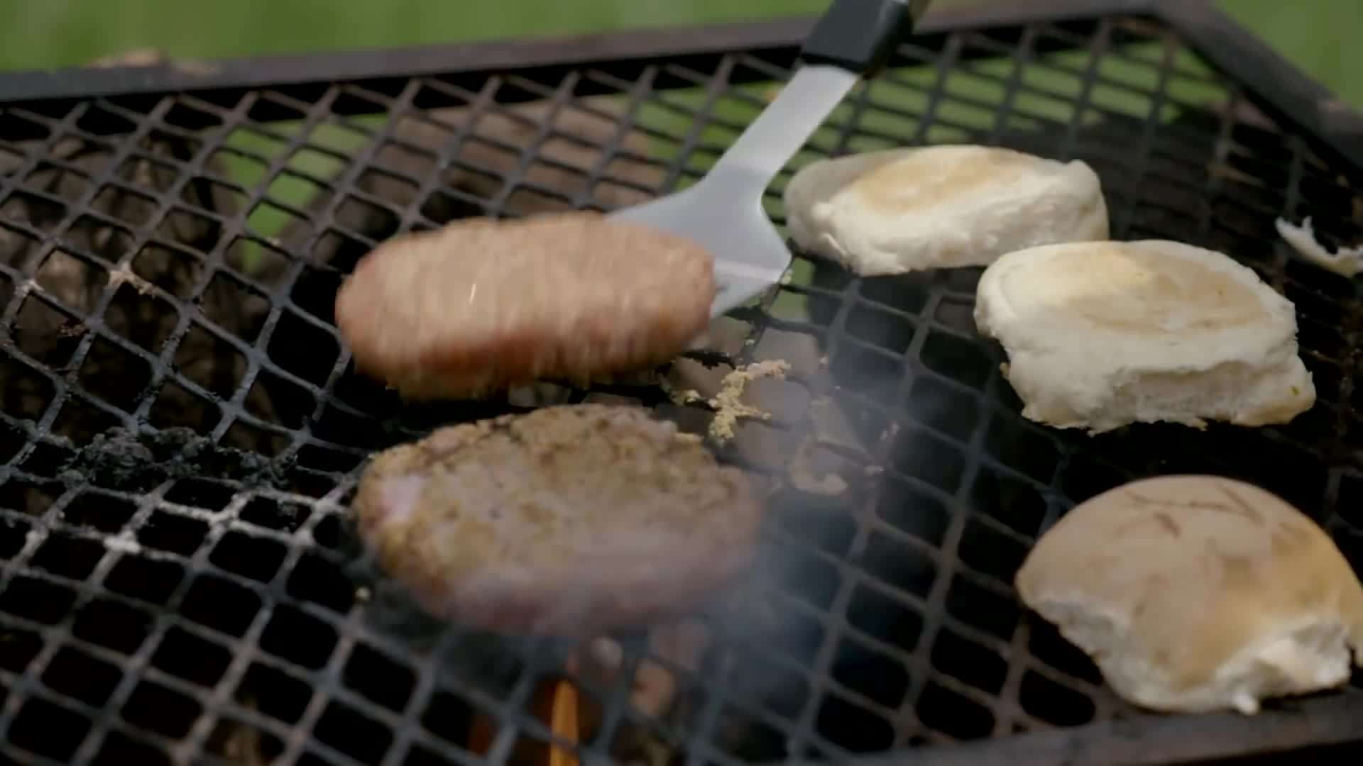 Grilling the Burger Patty