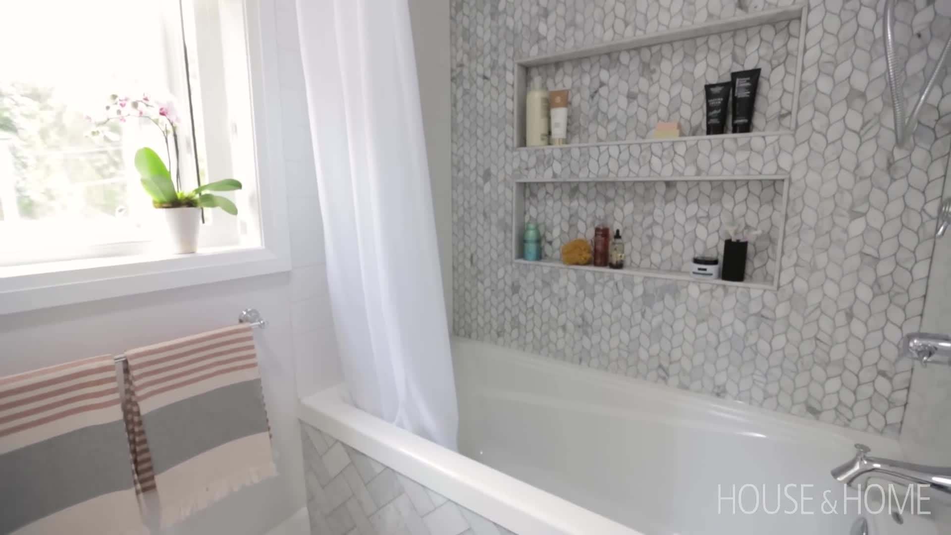 Leaf-Shaped Mosaic Feature Wall