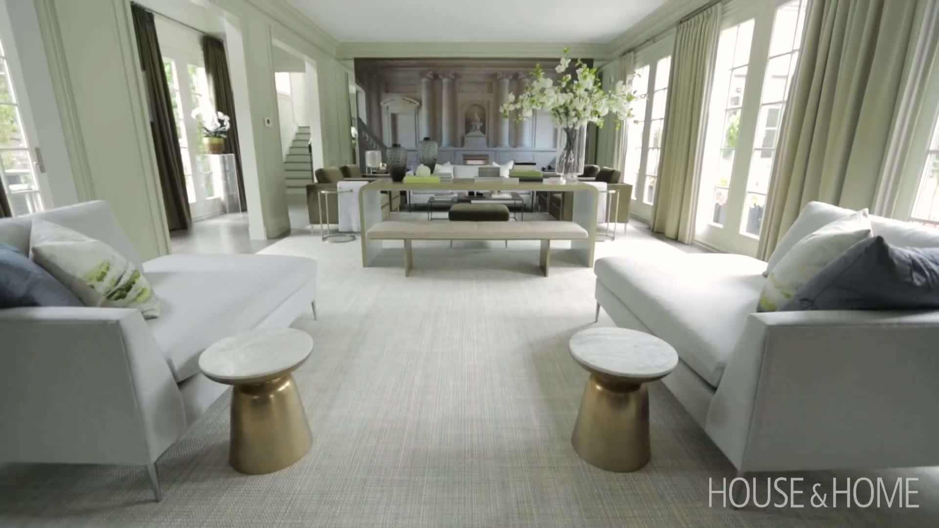 Stunning Versailles Mural in Living Room