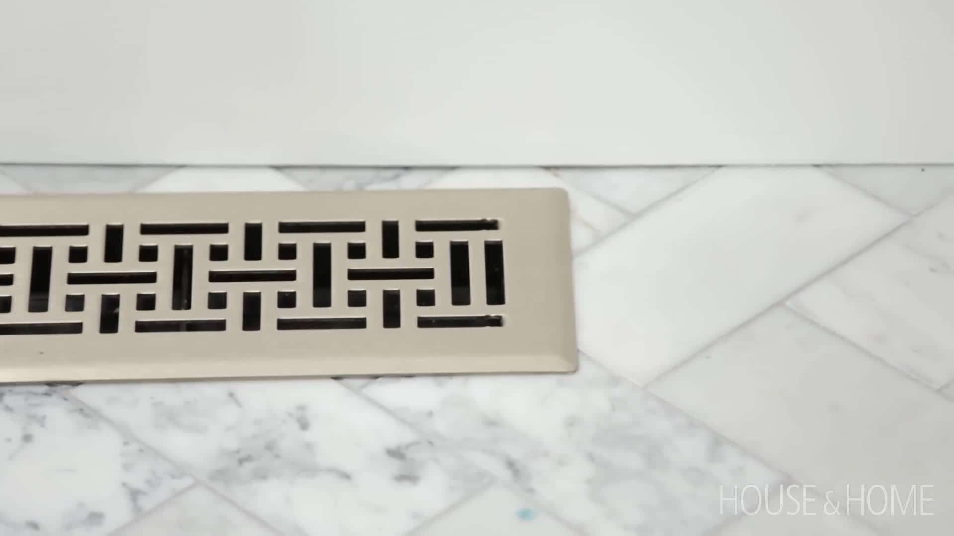 Marble Herringbone Floor