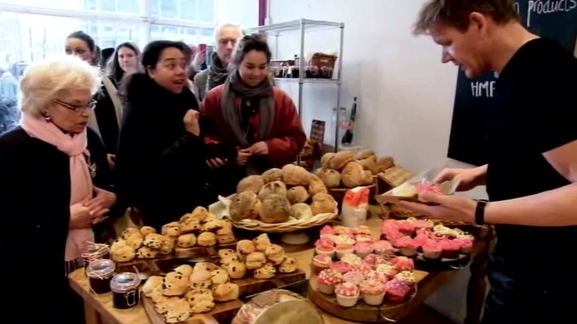 Inmates working in the 'Bad Boy Bakery' kitchen