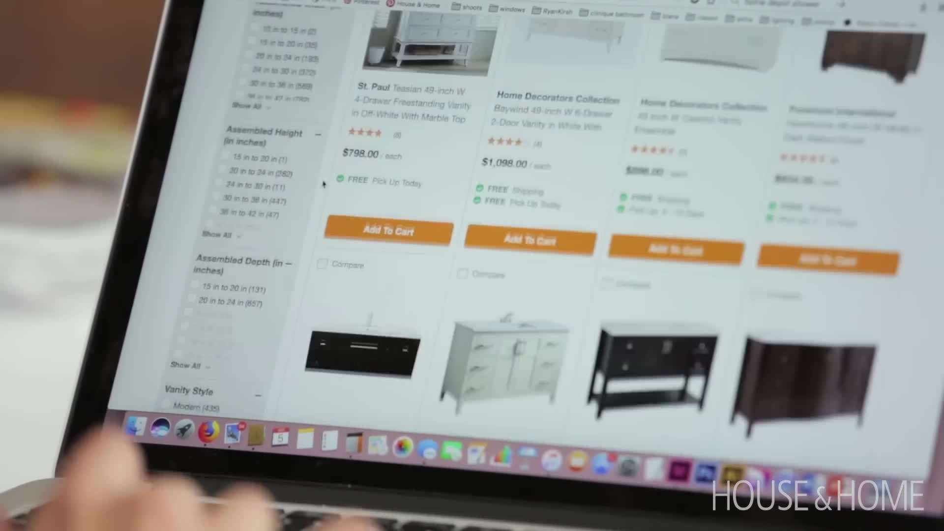 Dark Grey and Marble Vanity Set