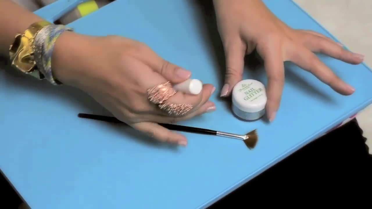 Adding Glitter to Nail
