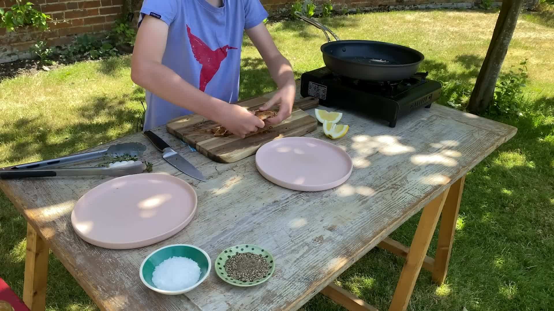 Plating the Crispy Chicken