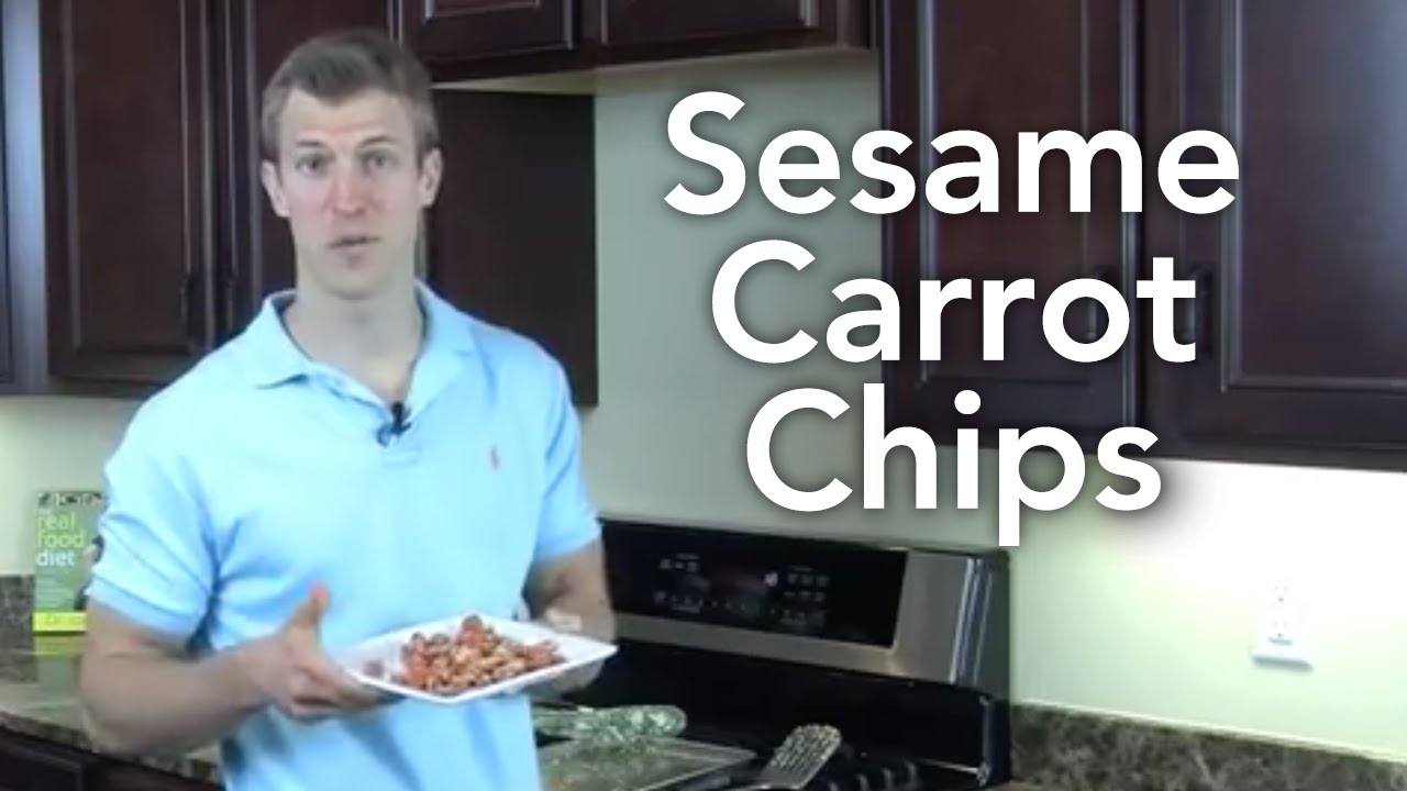 Delicious and Healthy Carrot Sesame Chips Recipe - Dr. Axe's Kitchen Transformation
