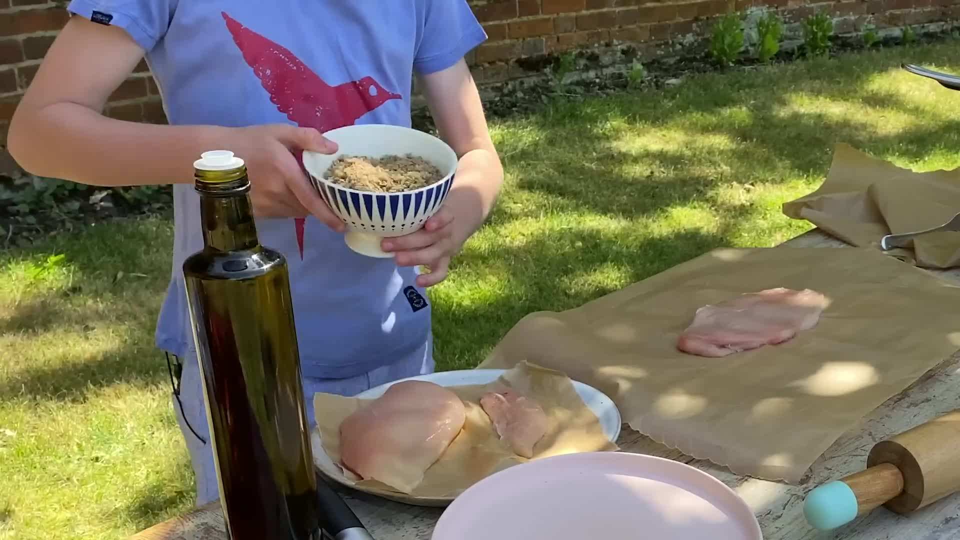 Tenderizing the Chicken Breast