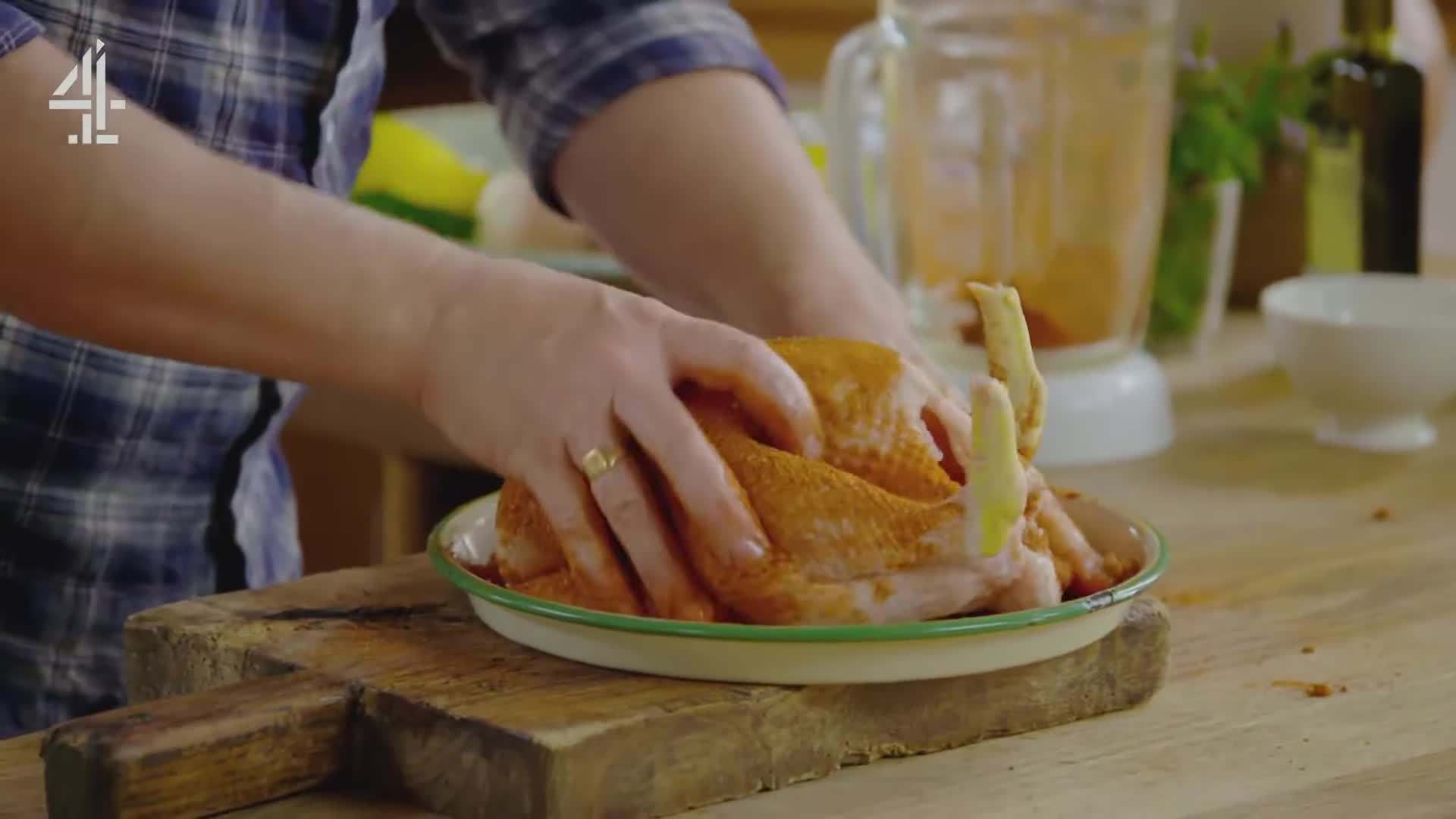 Preparing the Dry Rub for Beer Butt Chicken