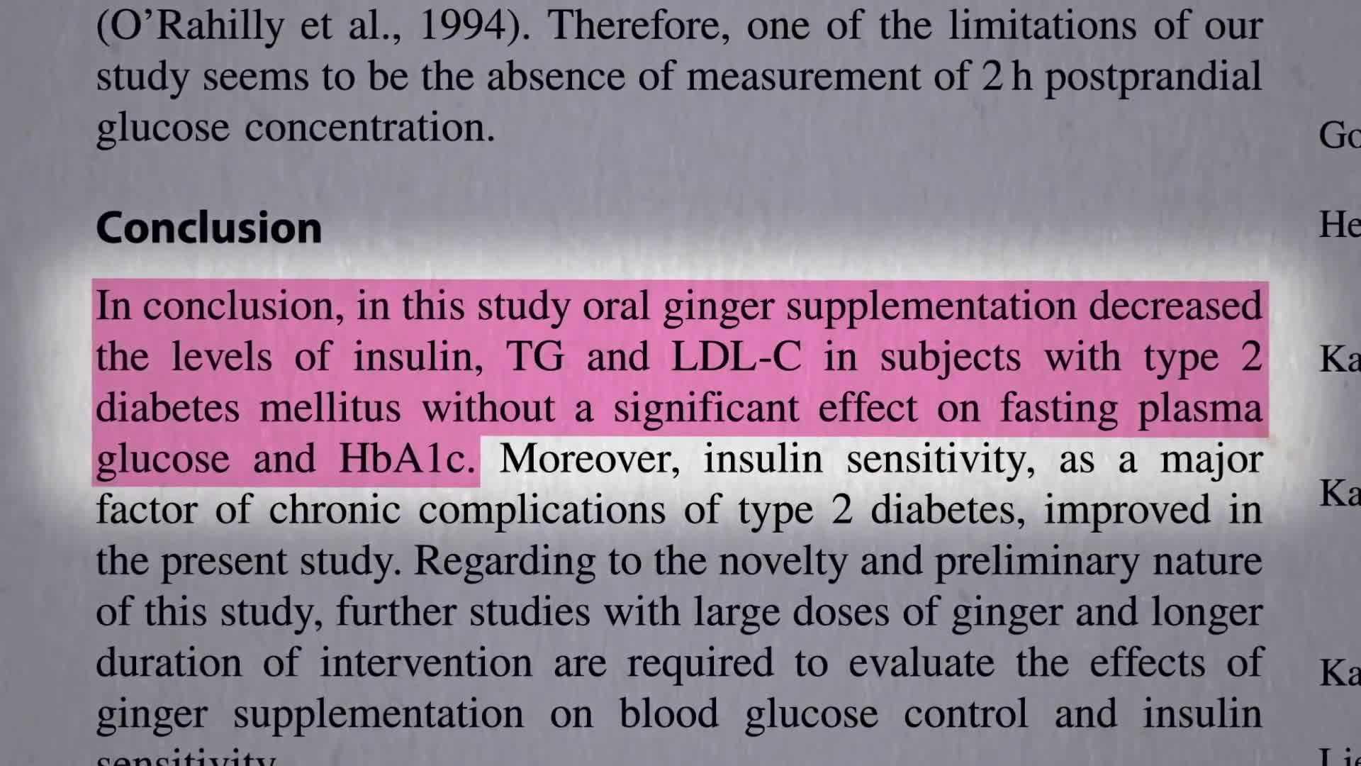 Ginger's Effect on Insulin Levels