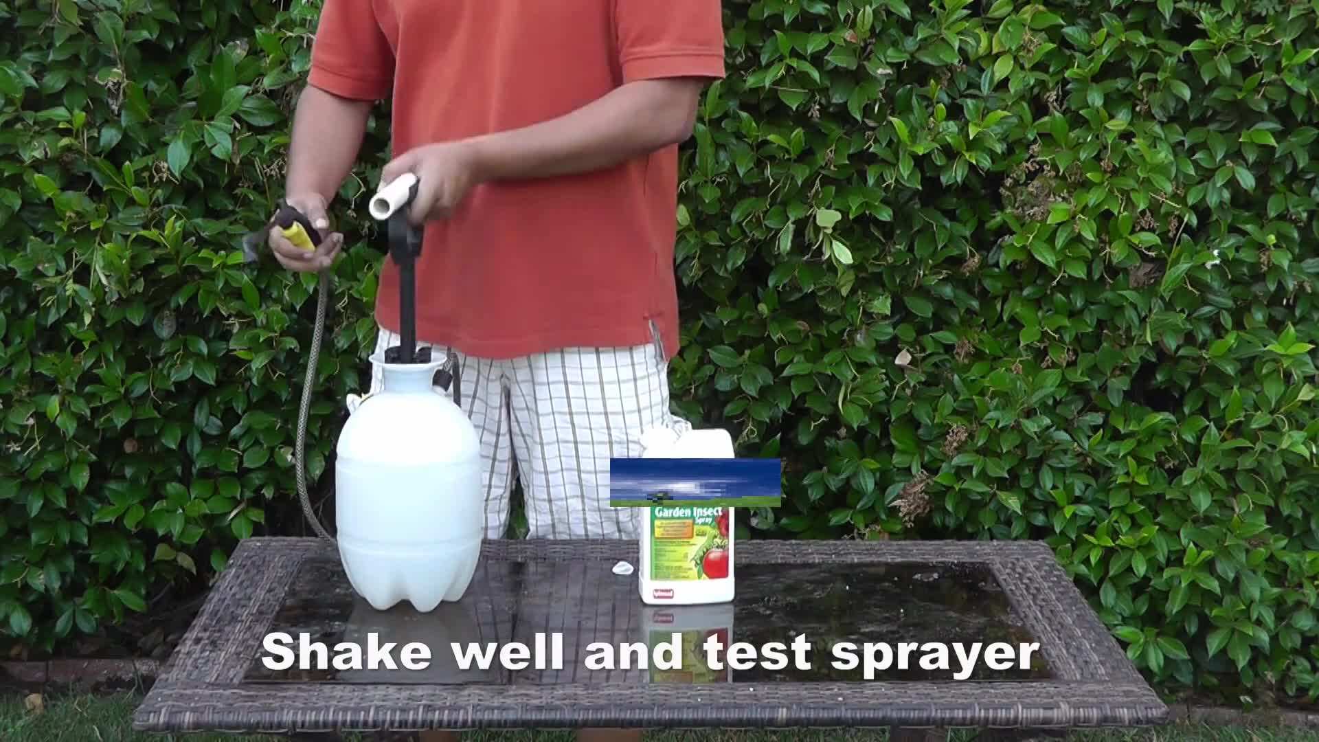 Spraying Spinosad Solution in the Garden
