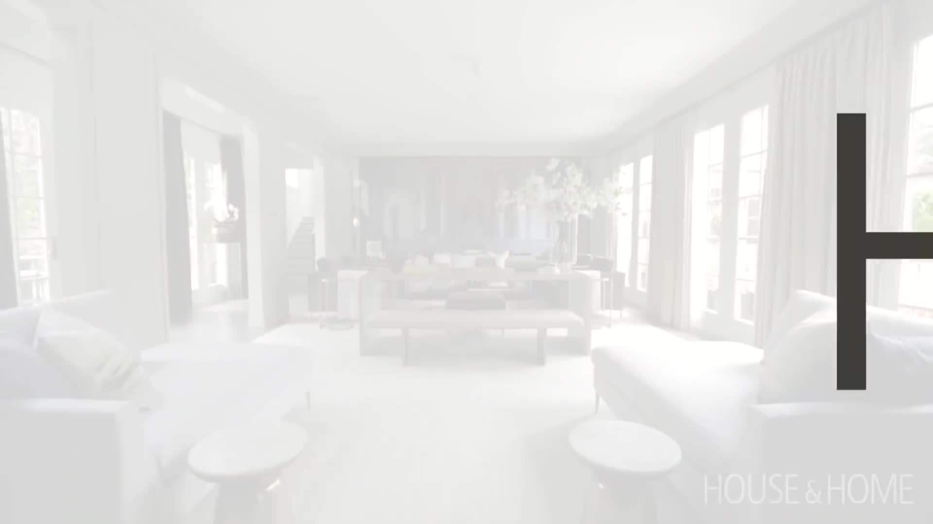 Elegant Foyer with French Doors and Vaulted Ceiling