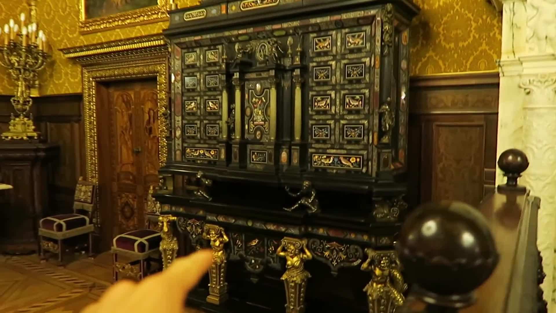 Intricate Woodwork at Peles Castle