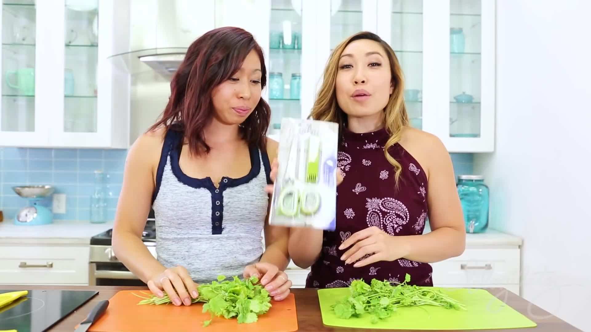Herb Scissors Mincing Cilantro