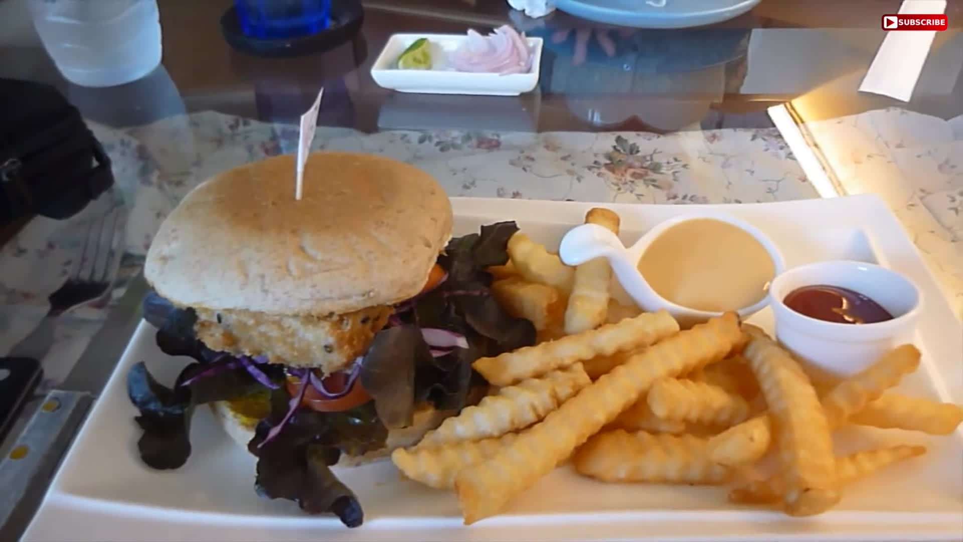 Vegetarian Fish Burger on Khao San Road