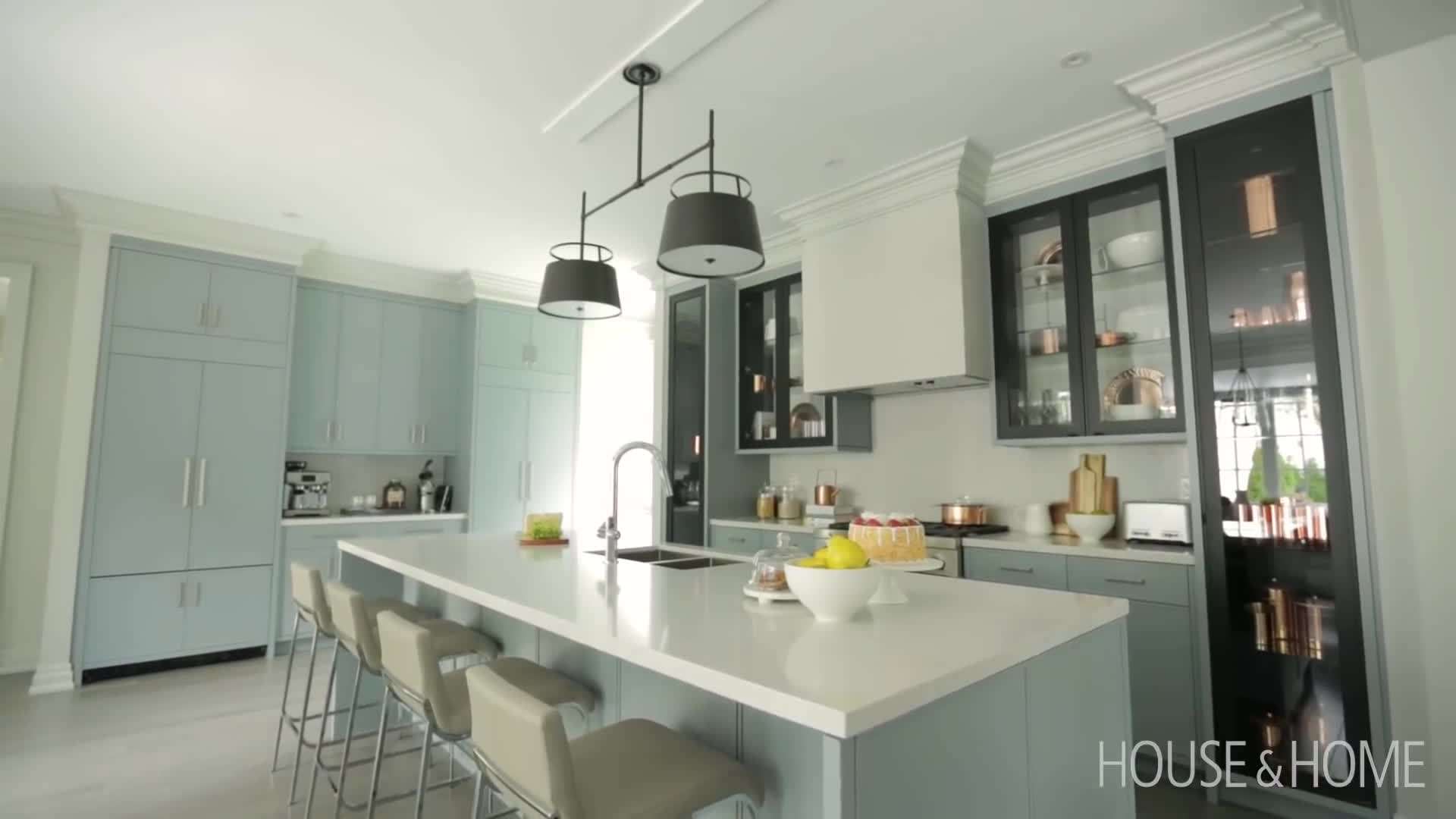 Modern Deep Blue Kitchen Cabinets