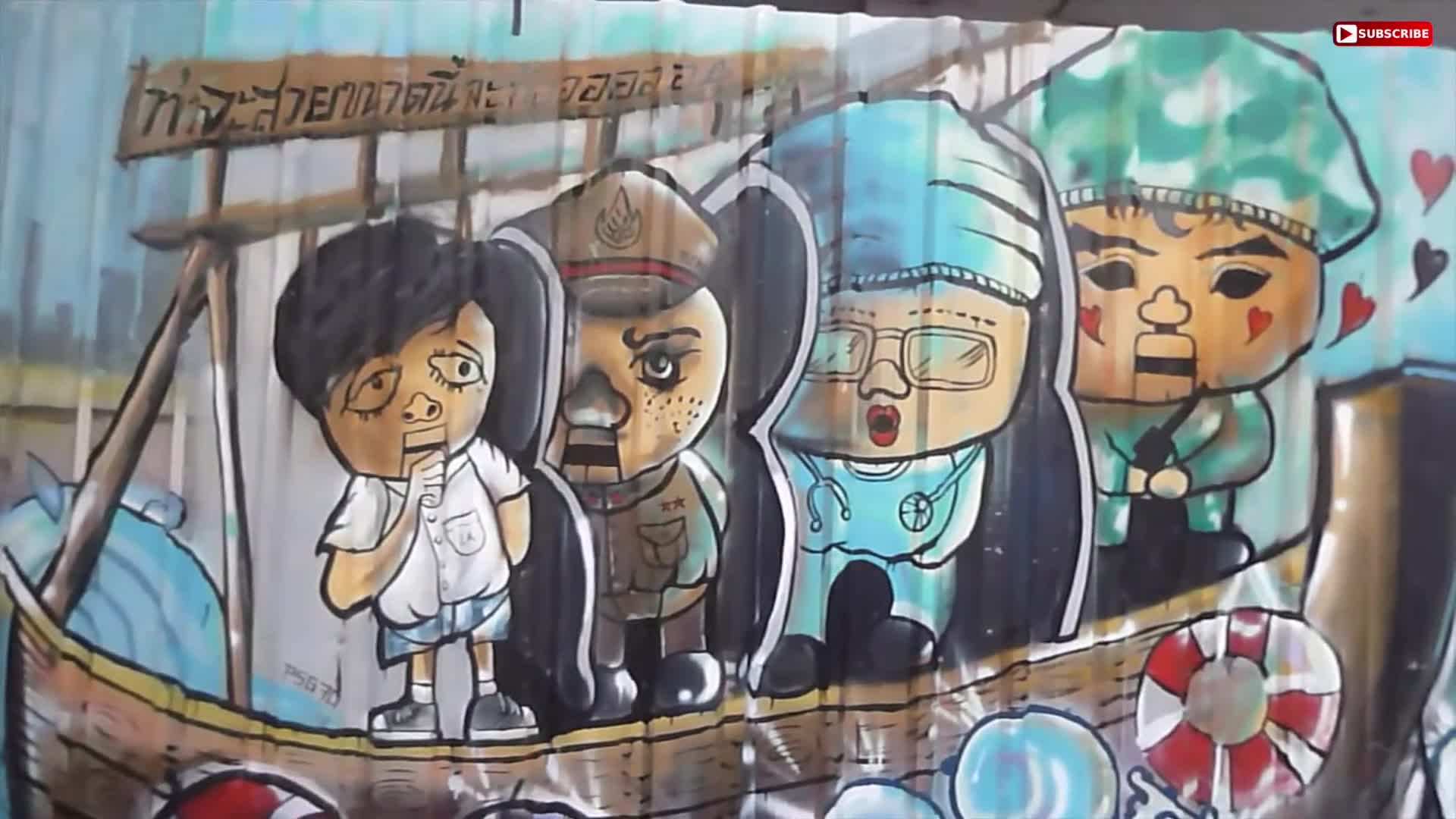 Colorful Artwork on Khao San Road