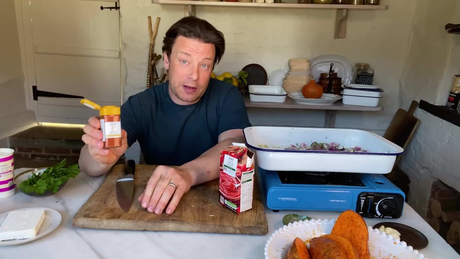 Seasoning the Sweet Potatoes with Olive Oil