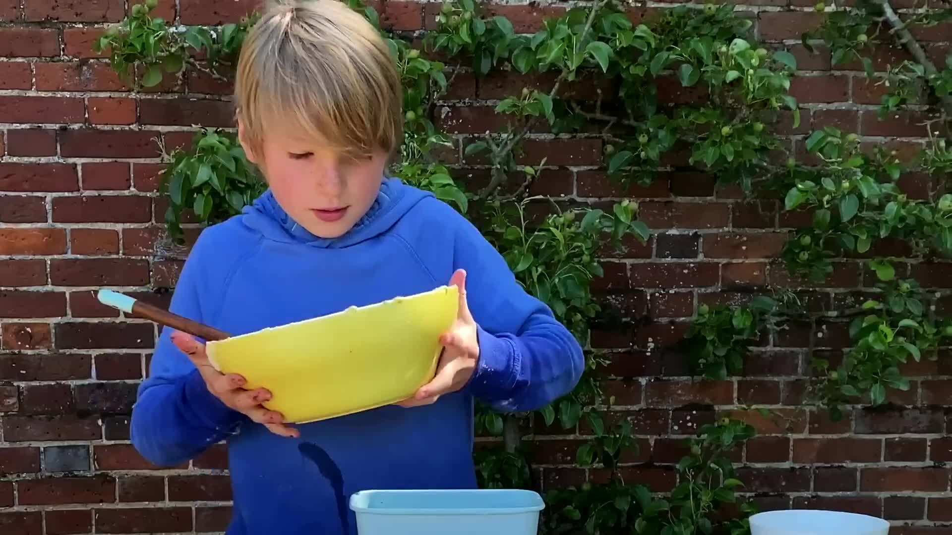Pouring Batter into Tin