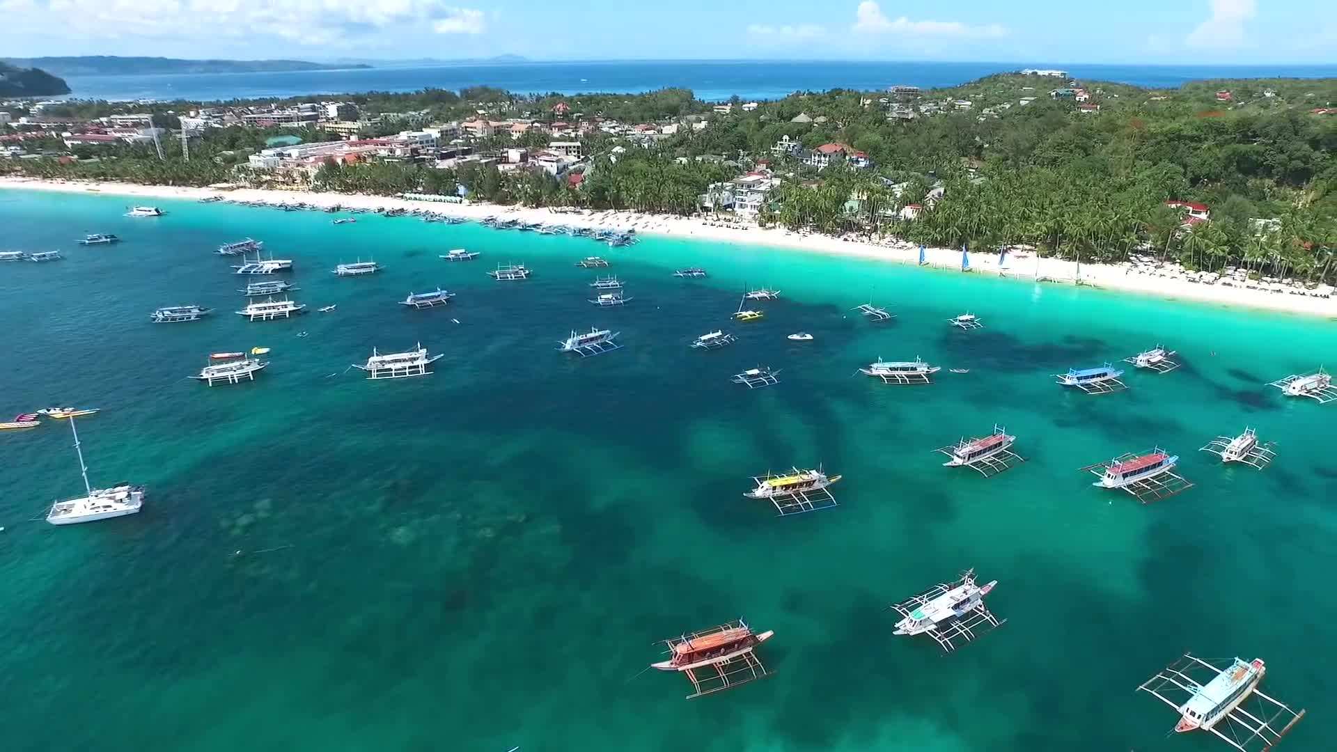 Aerial view of lush greenery in the Philippines