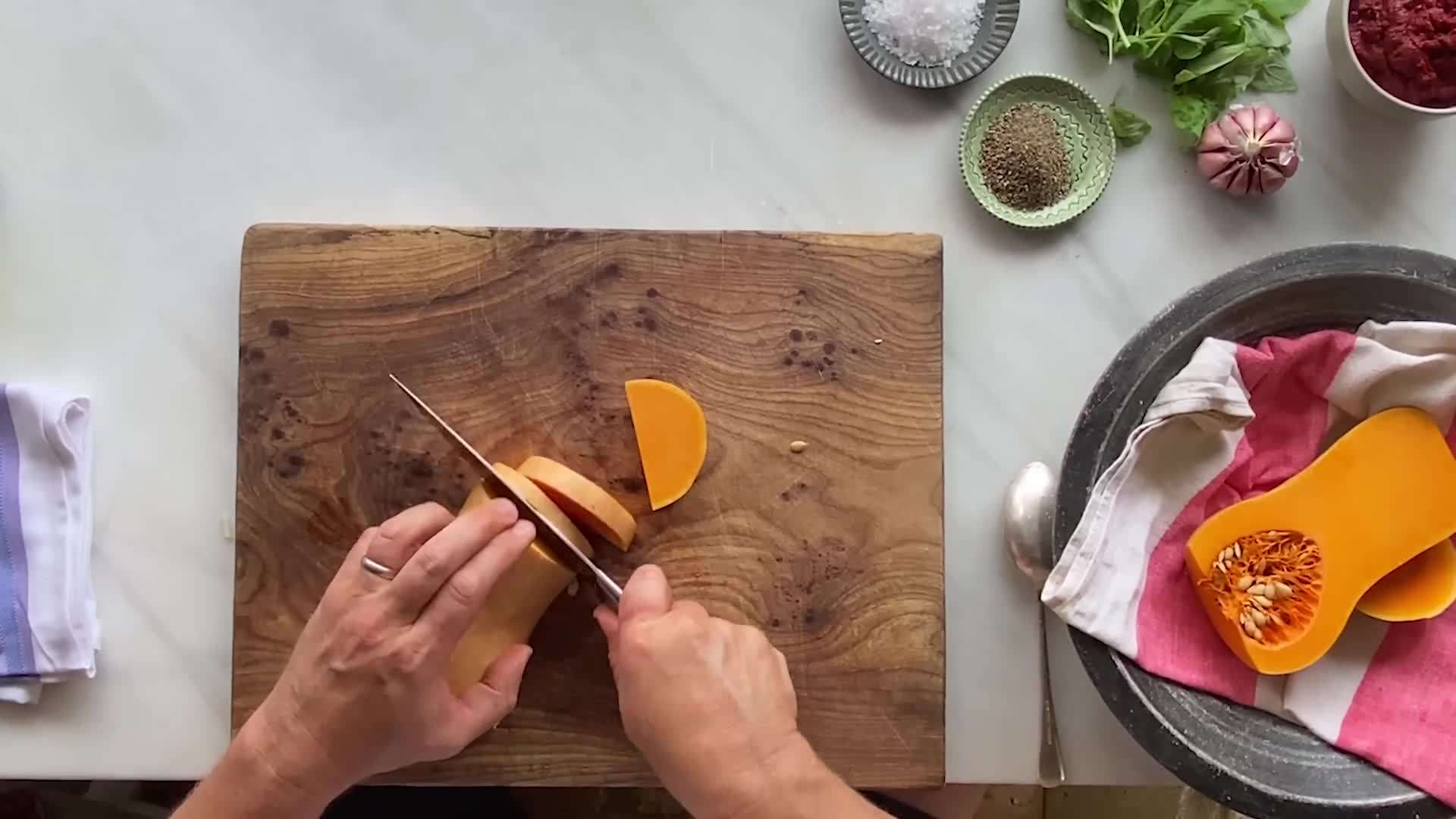 Slicing Vegetables for the Base