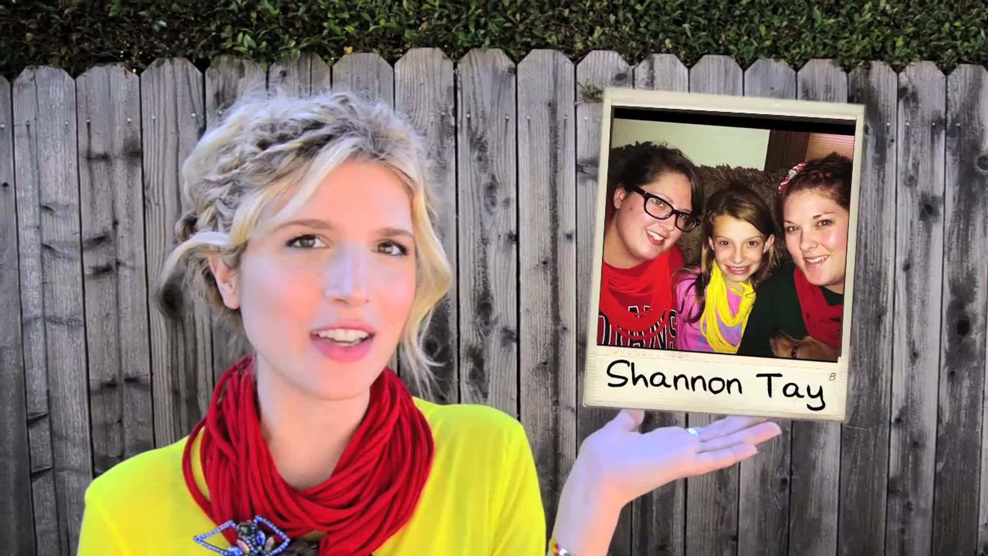 Shannon Tay's Red and Yellow Scarf