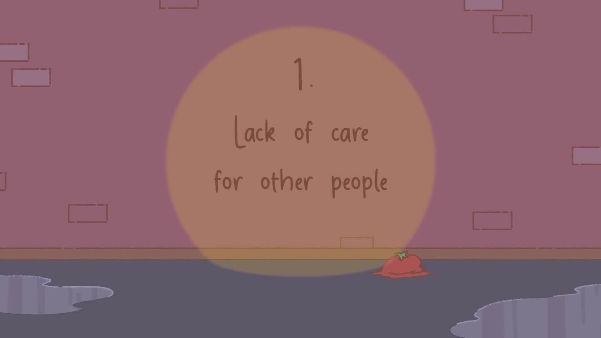 Illustration of a sociopath showing lack of care for others